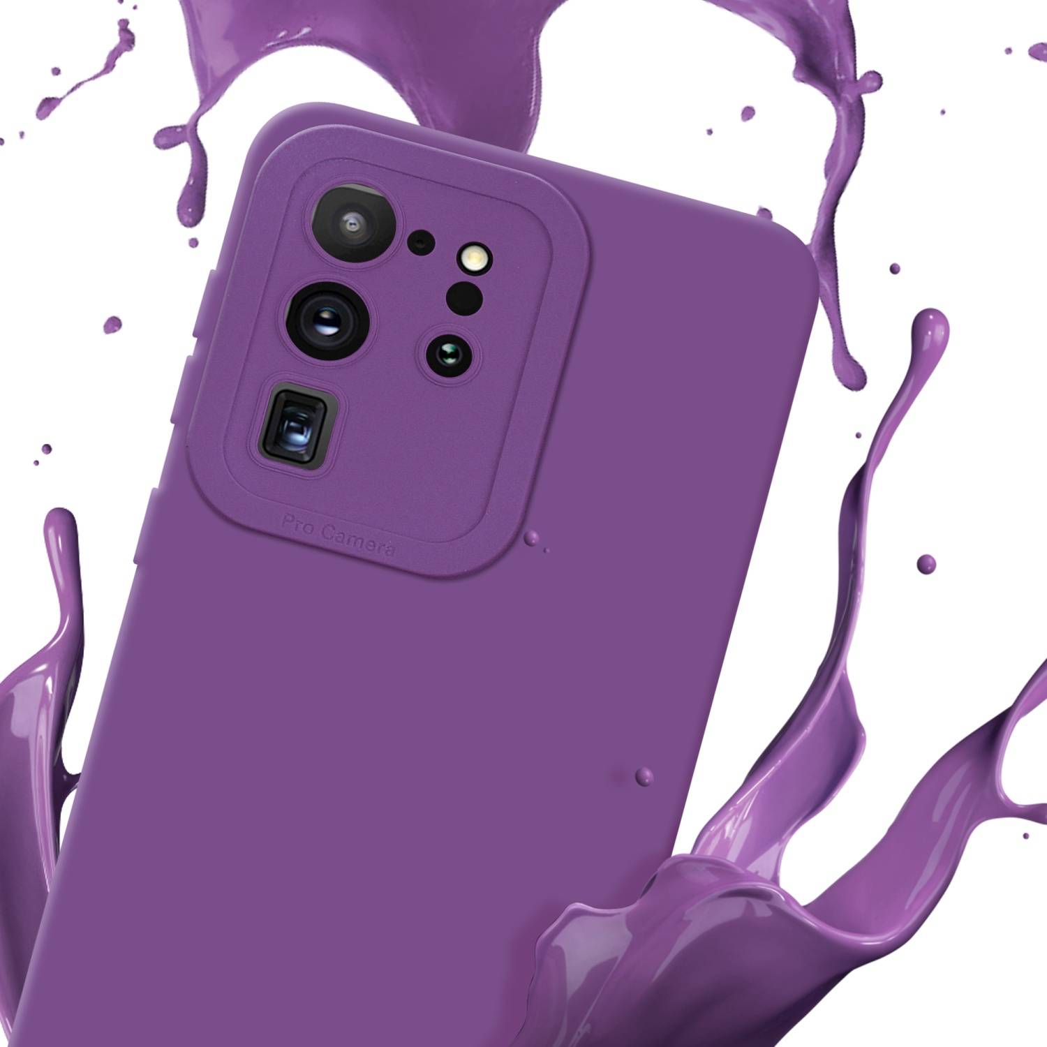 Cadorabo Hülle für Samsung Galaxy S20 ULTRA Schutz Hülle in Lila TPU Silikon Etui Case Handyhülle