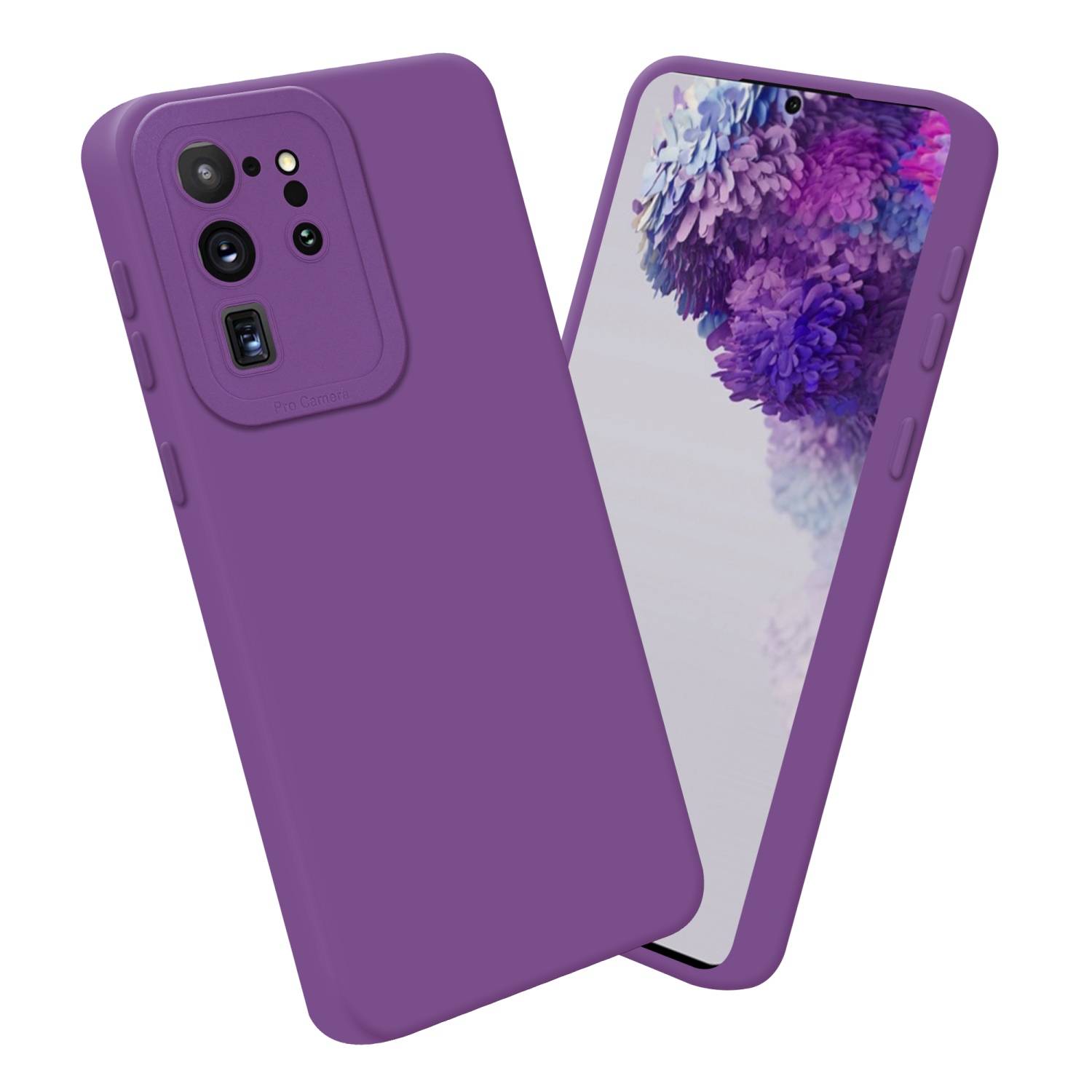 Cadorabo Hülle für Samsung Galaxy S20 ULTRA Schutz Hülle in Lila TPU Silikon Etui Case Handyhülle