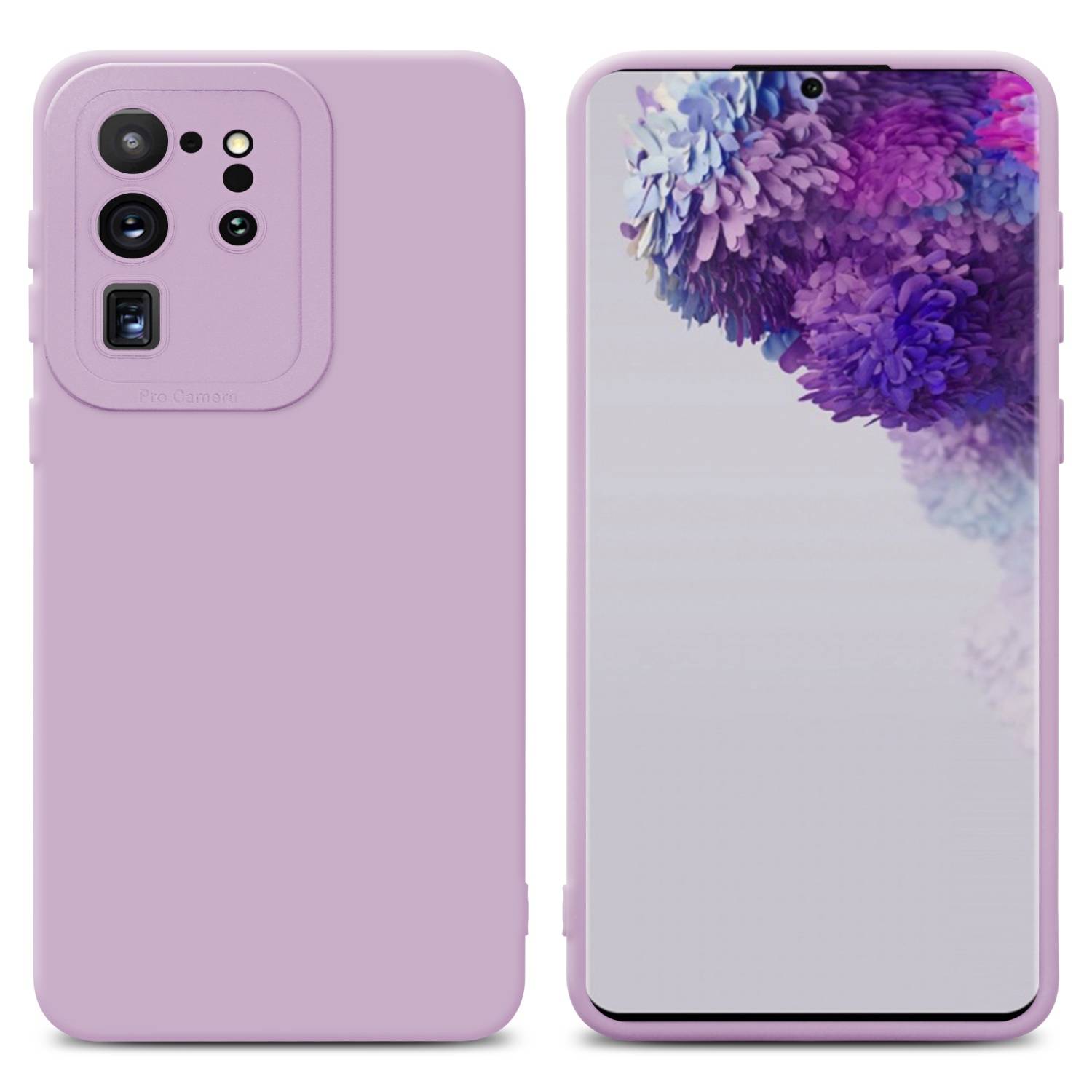 Cadorabo Hülle für Samsung Galaxy S20 ULTRA Schutz Hülle in Rosa TPU Silikon Etui Case Handyhülle