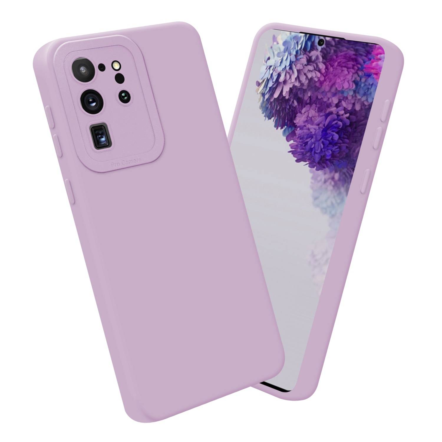 Cadorabo Hülle für Samsung Galaxy S20 ULTRA Schutz Hülle in Rosa TPU Silikon Etui Case Handyhülle