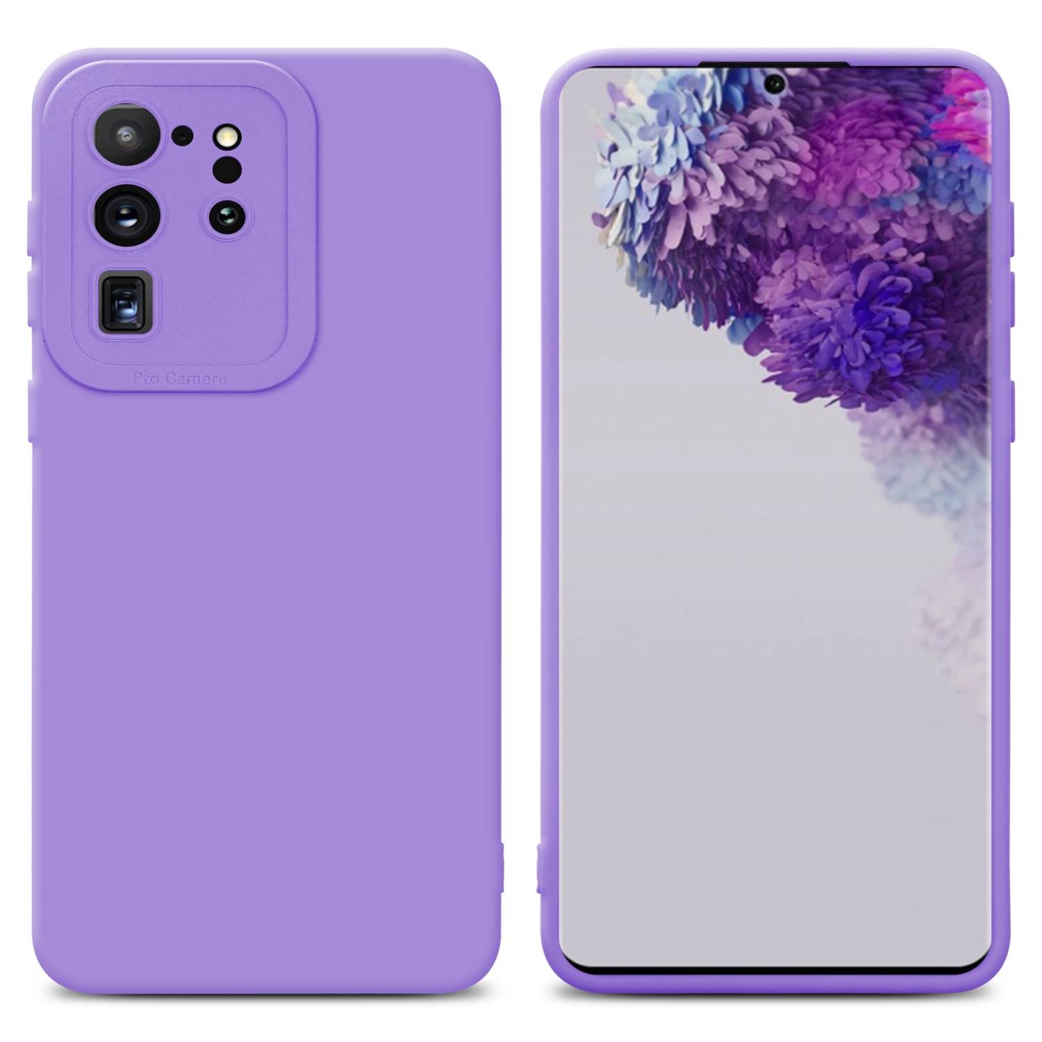 Cadorabo Hülle für Samsung Galaxy S20 ULTRA Schutz Hülle in Lila TPU Silikon Etui Case Handyhülle