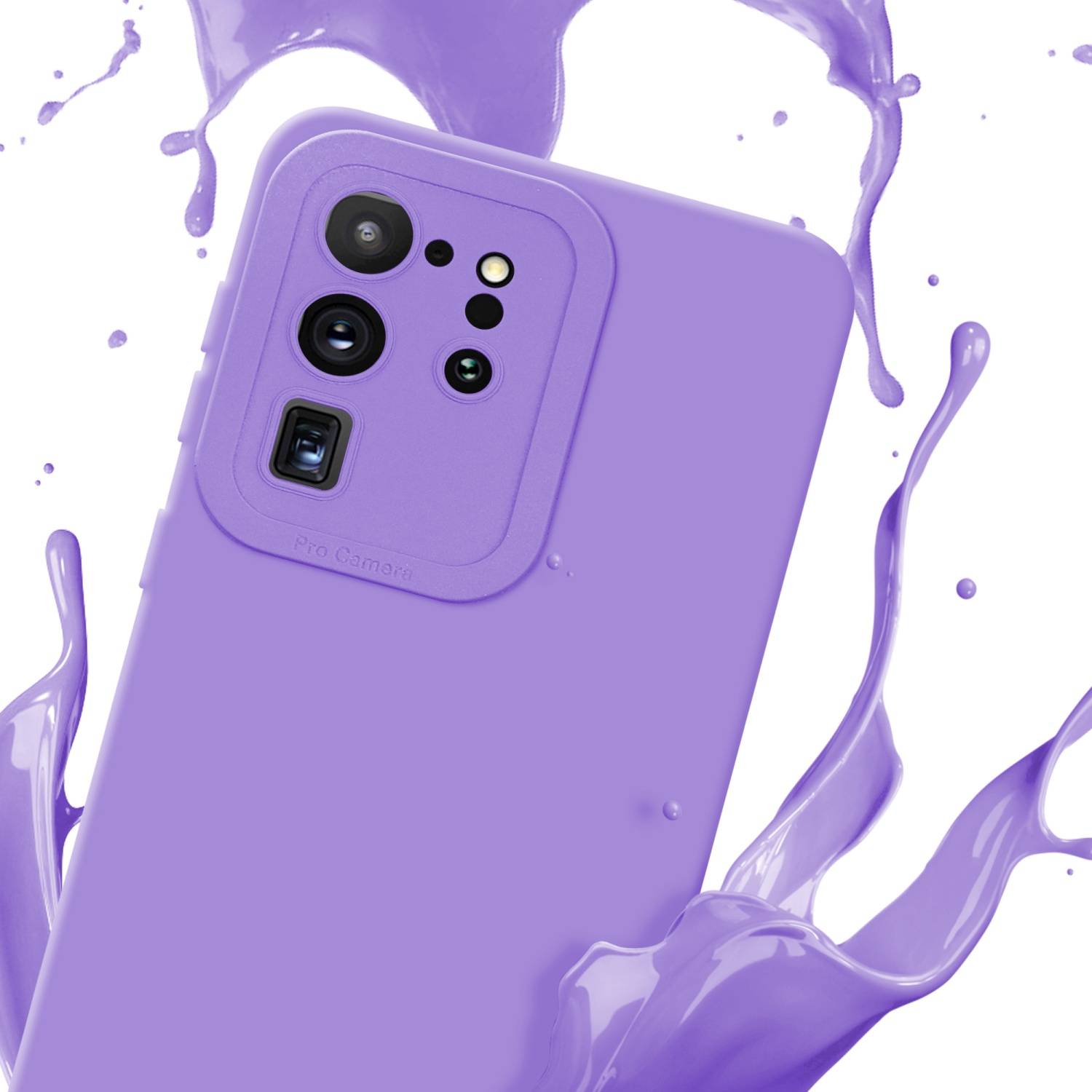 Cadorabo Hülle für Samsung Galaxy S20 ULTRA Schutz Hülle in Lila TPU Silikon Etui Case Handyhülle