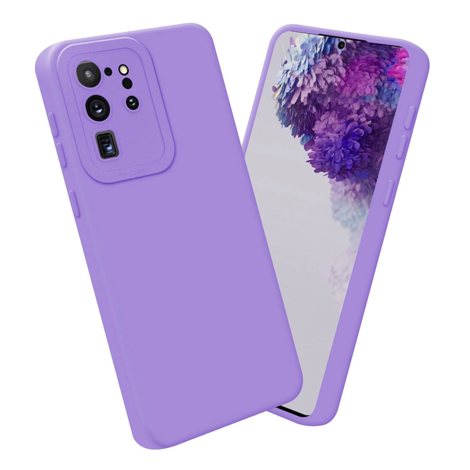 Cadorabo Hülle für Samsung Galaxy S20 ULTRA Schutz Hülle in Lila TPU Silikon Etui Case Handyhülle