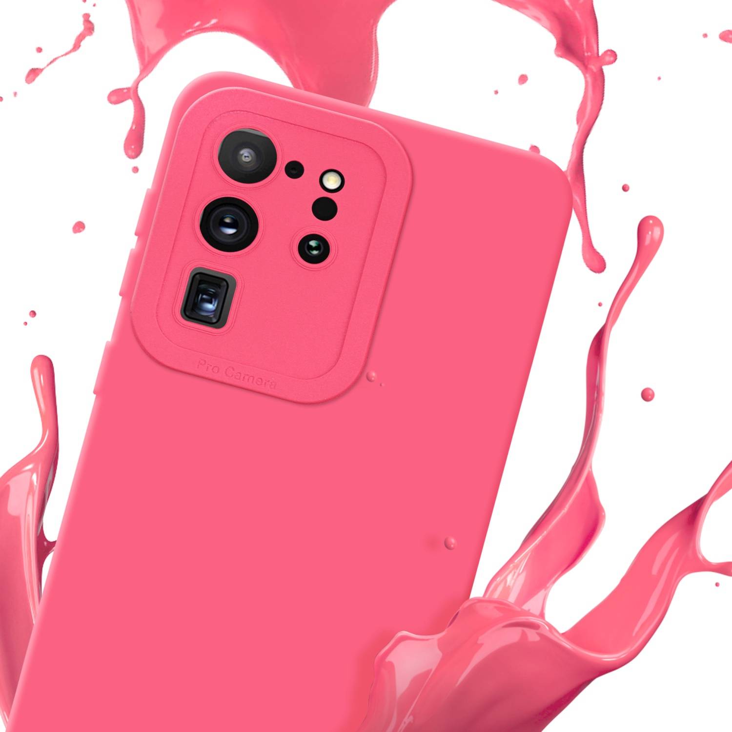 Cadorabo Hülle für Samsung Galaxy S20 ULTRA Schutz Hülle in Rot TPU Silikon Etui Case Handyhülle