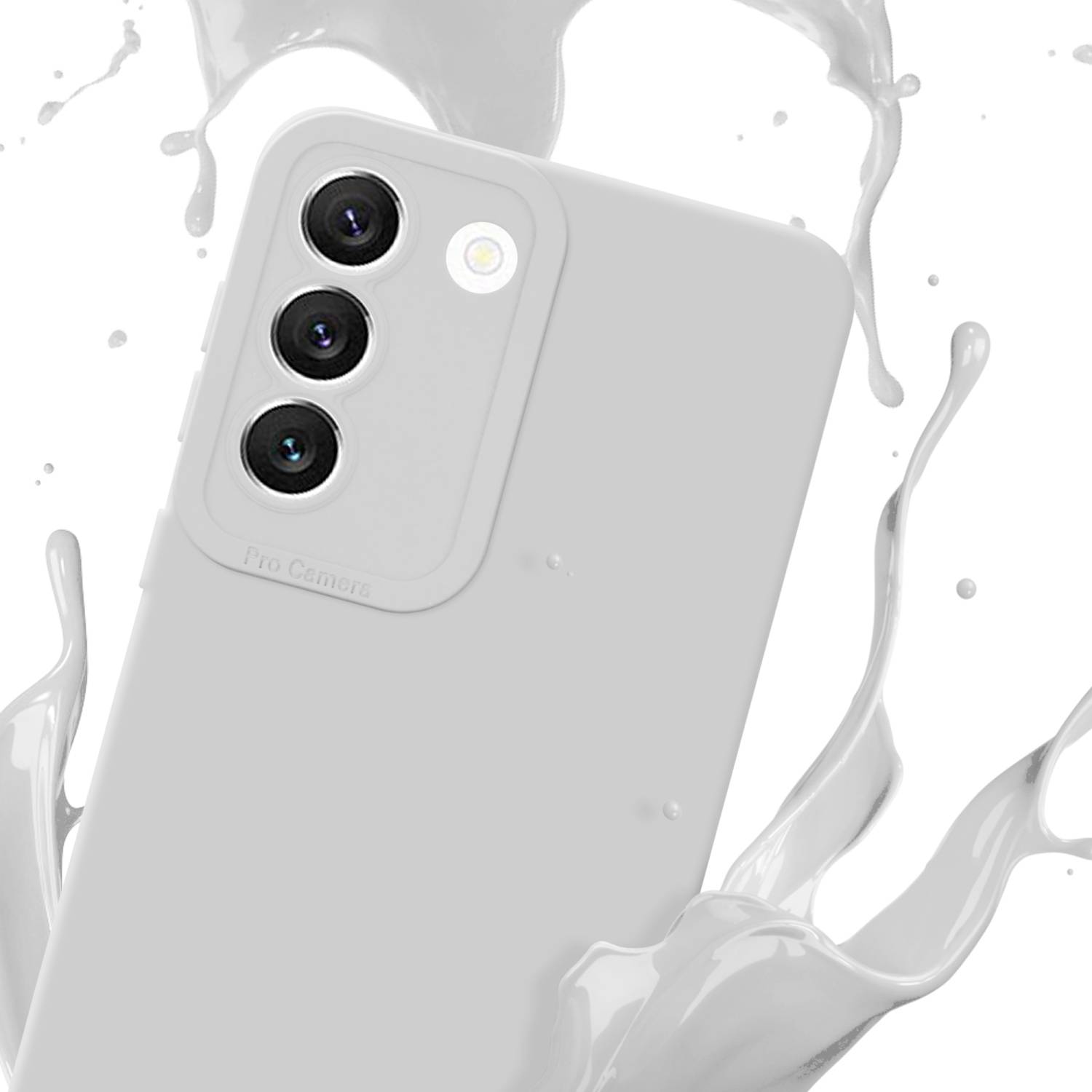 Cadorabo Hülle für Samsung Galaxy S22 Schutz Hülle in Weiß TPU Silikon Etui Case Handyhülle