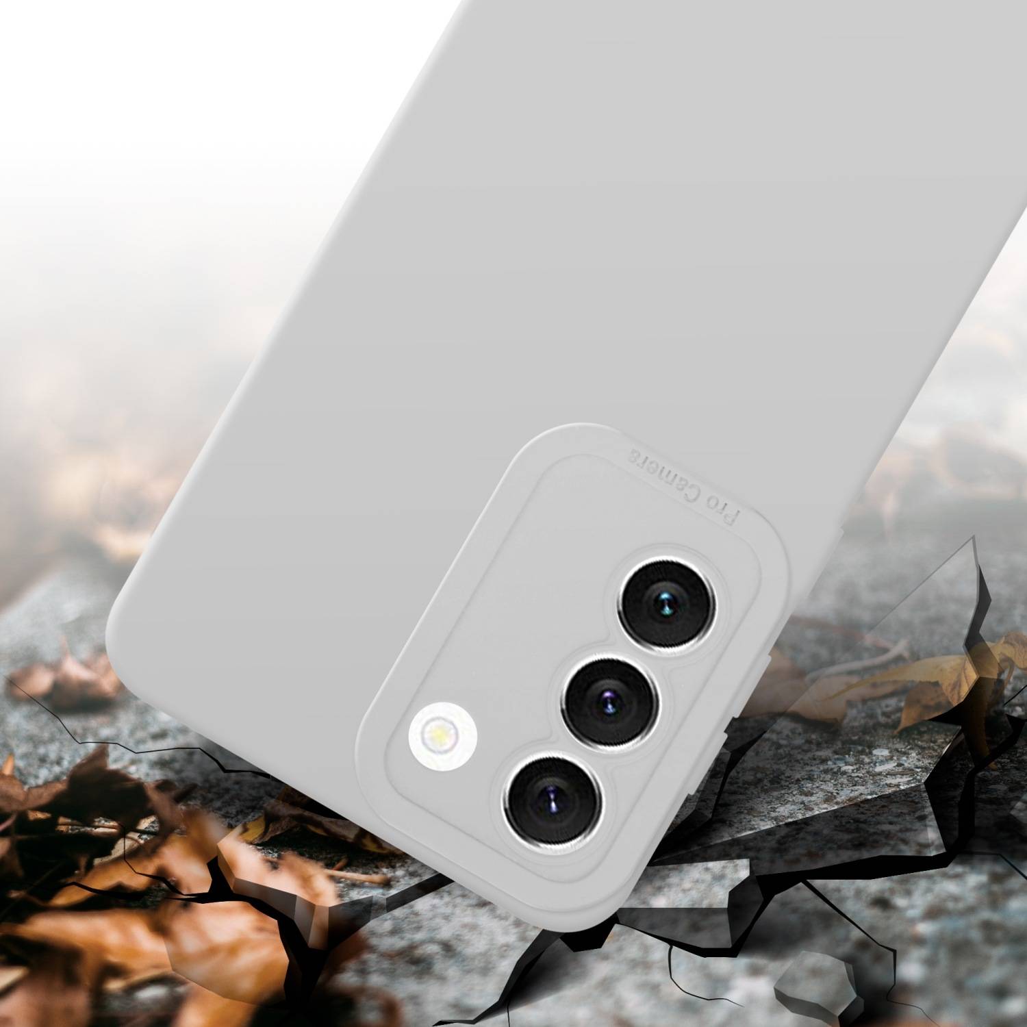 Cadorabo Hülle für Samsung Galaxy S22 Schutz Hülle in Weiß TPU Silikon Etui Case Handyhülle