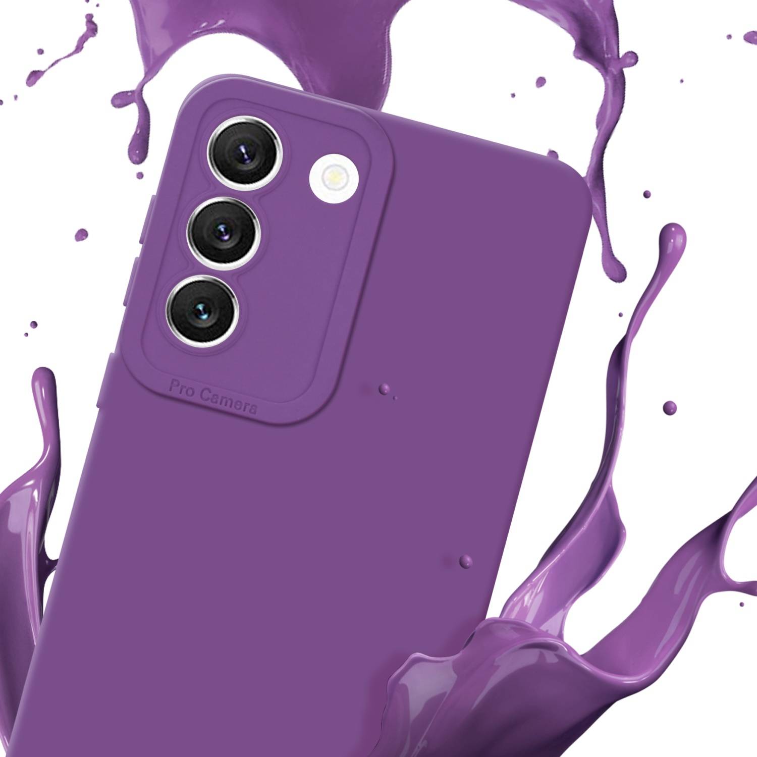 Cadorabo Hülle für Samsung Galaxy S22 Schutz Hülle in Lila TPU Silikon Etui Case Handyhülle