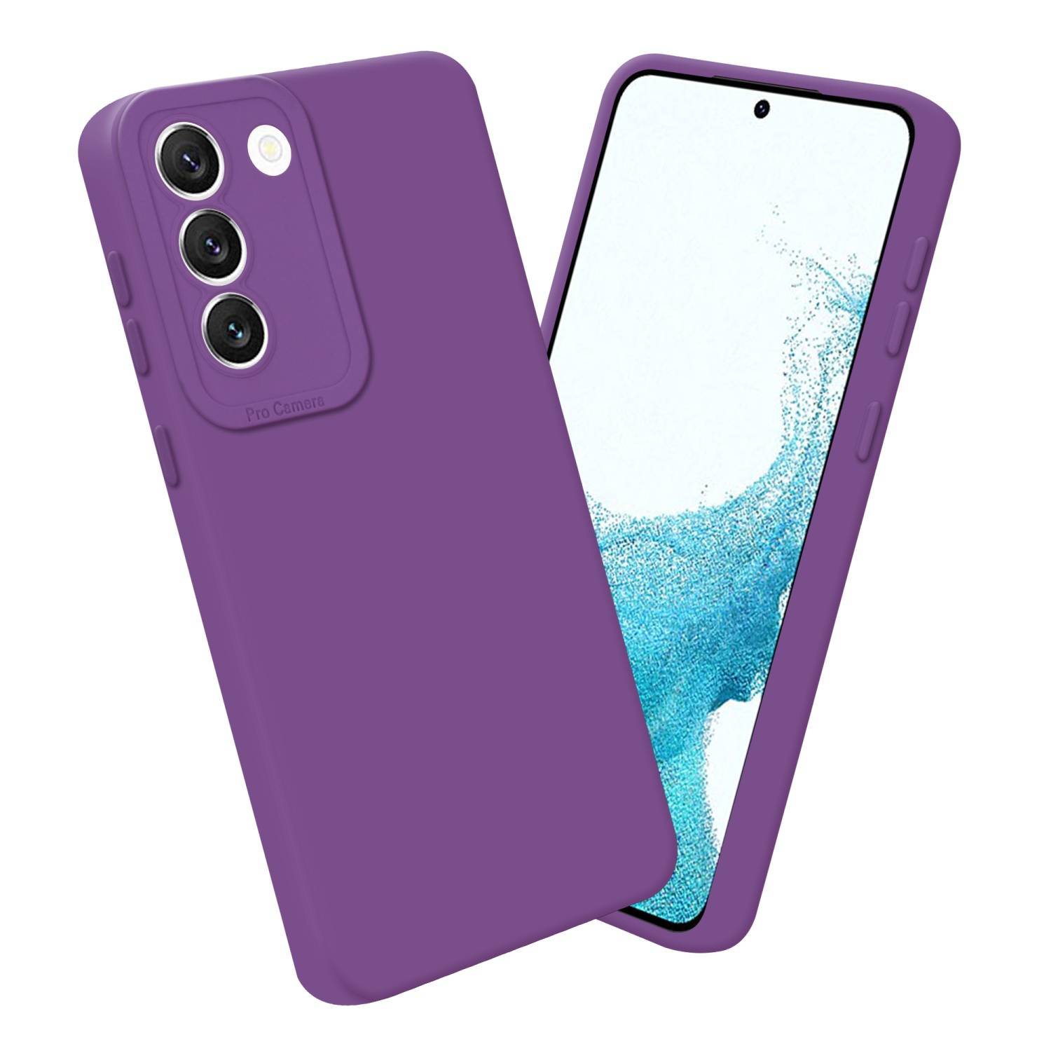 Cadorabo Hülle für Samsung Galaxy S22 Schutz Hülle in Lila TPU Silikon Etui Case Handyhülle