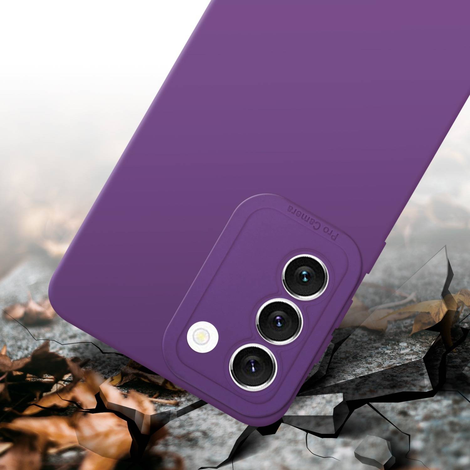 Cadorabo Hülle für Samsung Galaxy S22 Schutz Hülle in Lila TPU Silikon Etui Case Handyhülle
