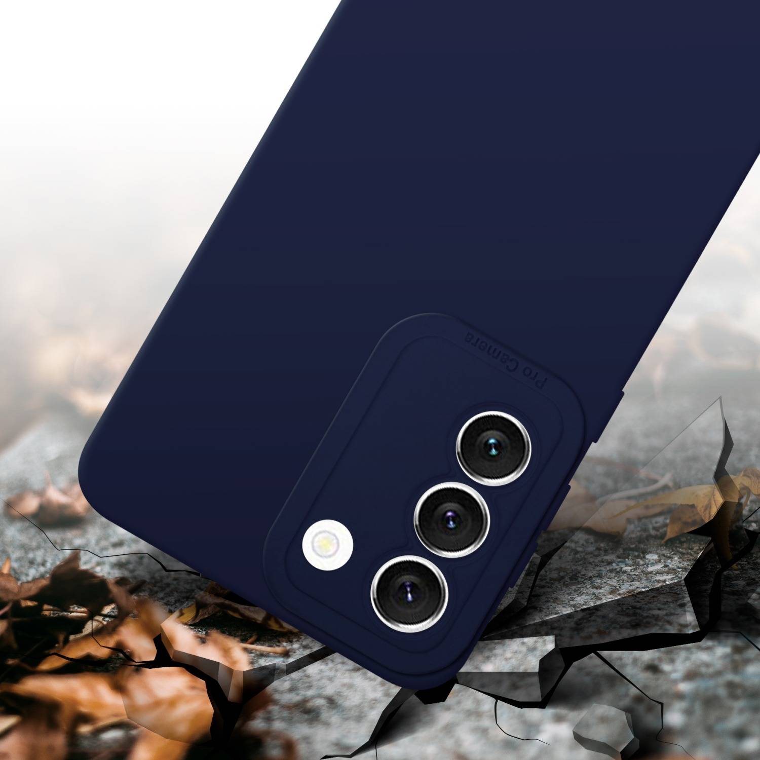 Cadorabo Hülle für Samsung Galaxy S22 Schutz Hülle in Blau TPU Silikon Etui Case Handyhülle