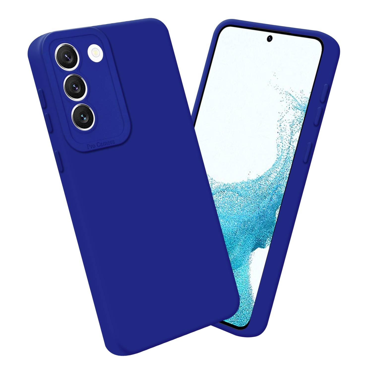 Cadorabo Hülle für Samsung Galaxy S22 Schutz Hülle in Blau TPU Silikon Etui Case Handyhülle