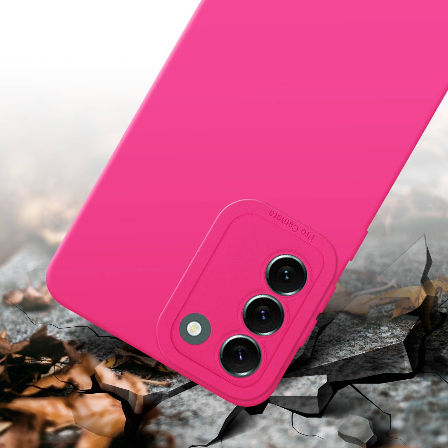 Cadorabo Hülle für Samsung Galaxy S22 PLUS Schutz Hülle in Pink TPU Silikon Etui Case Handyhülle