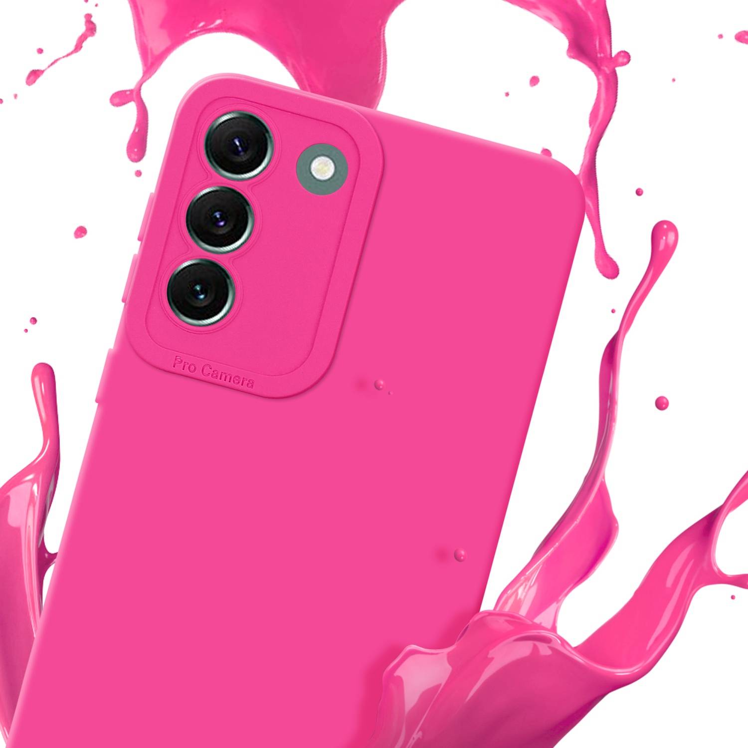Cadorabo Hülle für Samsung Galaxy S22 PLUS Schutz Hülle in Pink TPU Silikon Etui Case Handyhülle