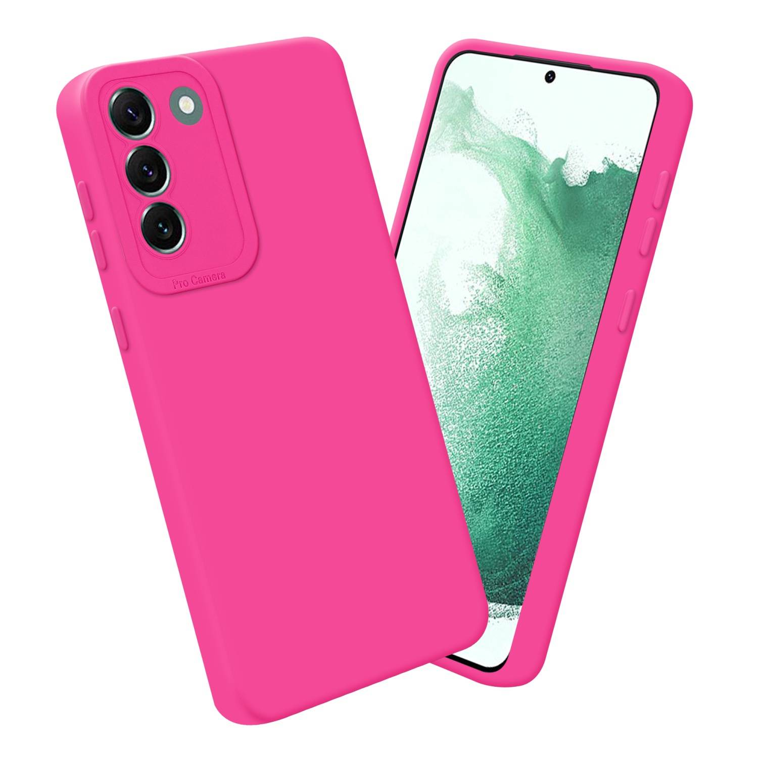 Cadorabo Hülle für Samsung Galaxy S22 PLUS Schutz Hülle in Pink TPU Silikon Etui Case Handyhülle