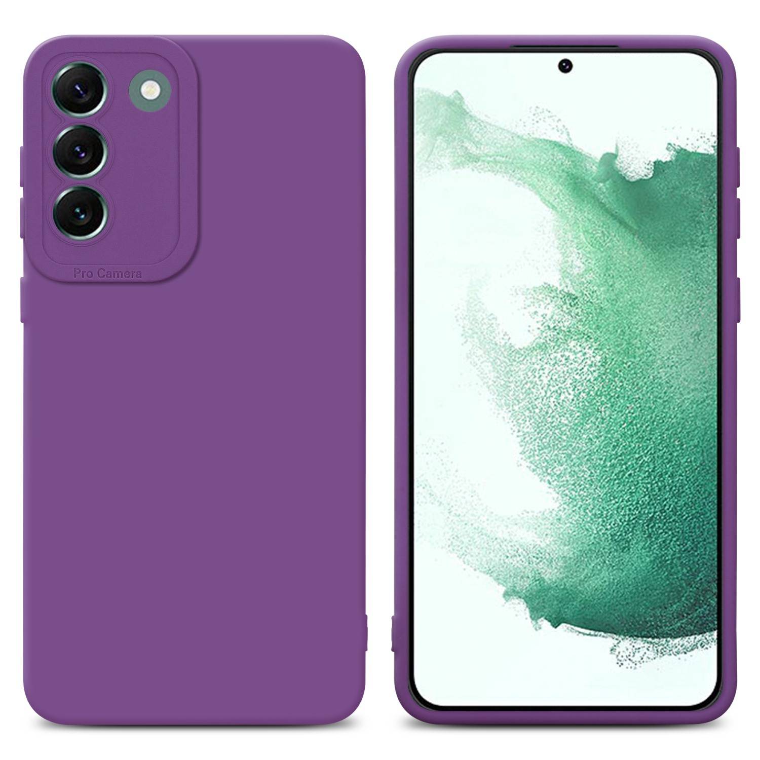 Cadorabo Hülle für Samsung Galaxy S22 PLUS Schutz Hülle in Lila TPU Silikon Etui Case Handyhülle