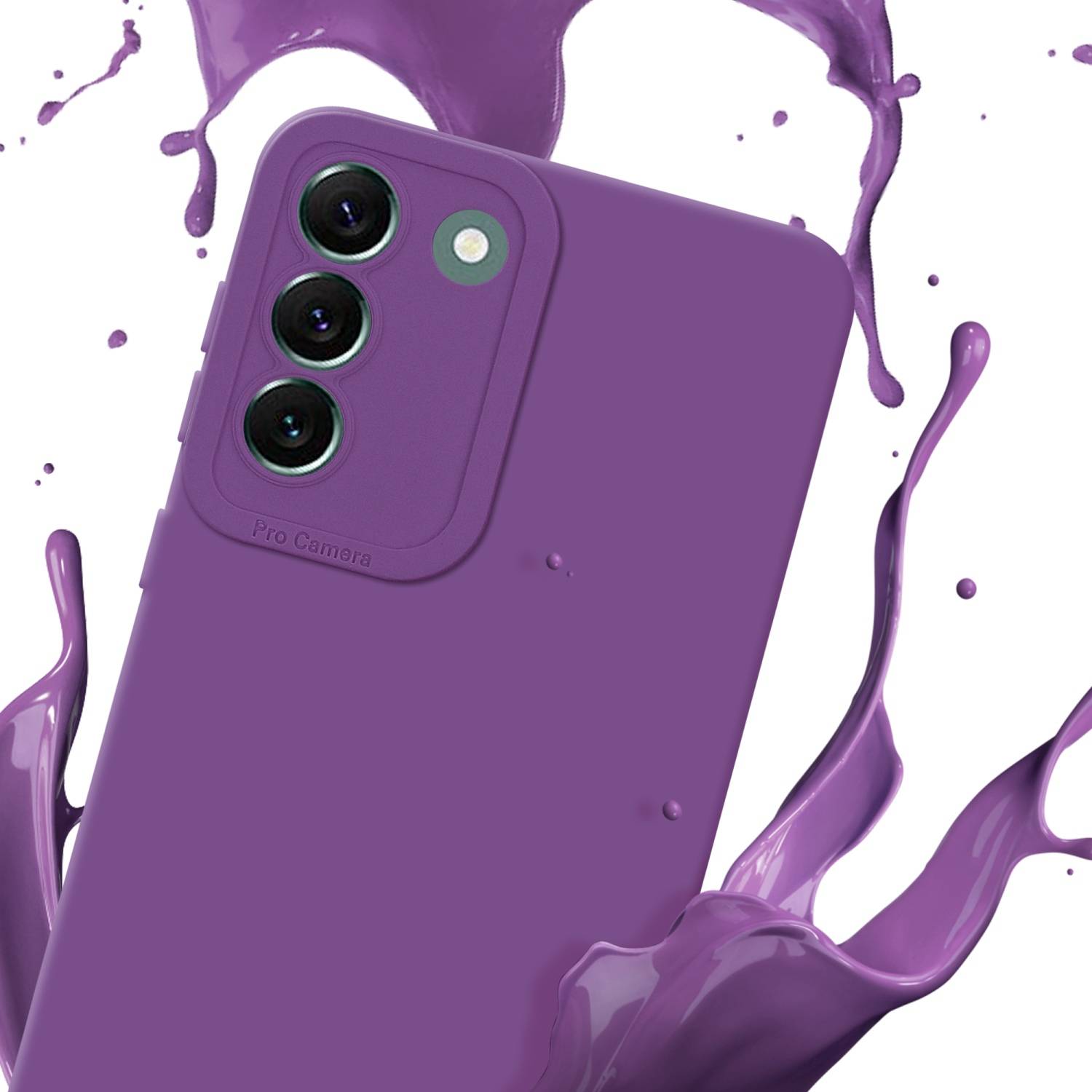 Cadorabo Hülle für Samsung Galaxy S22 PLUS Schutz Hülle in Lila TPU Silikon Etui Case Handyhülle