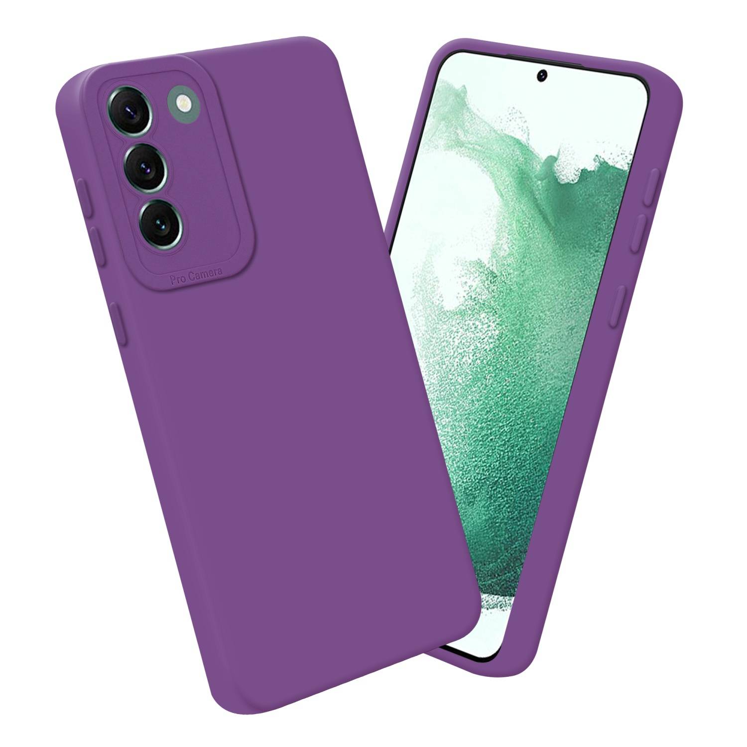 Cadorabo Hülle für Samsung Galaxy S22 PLUS Schutz Hülle in Lila TPU Silikon Etui Case Handyhülle