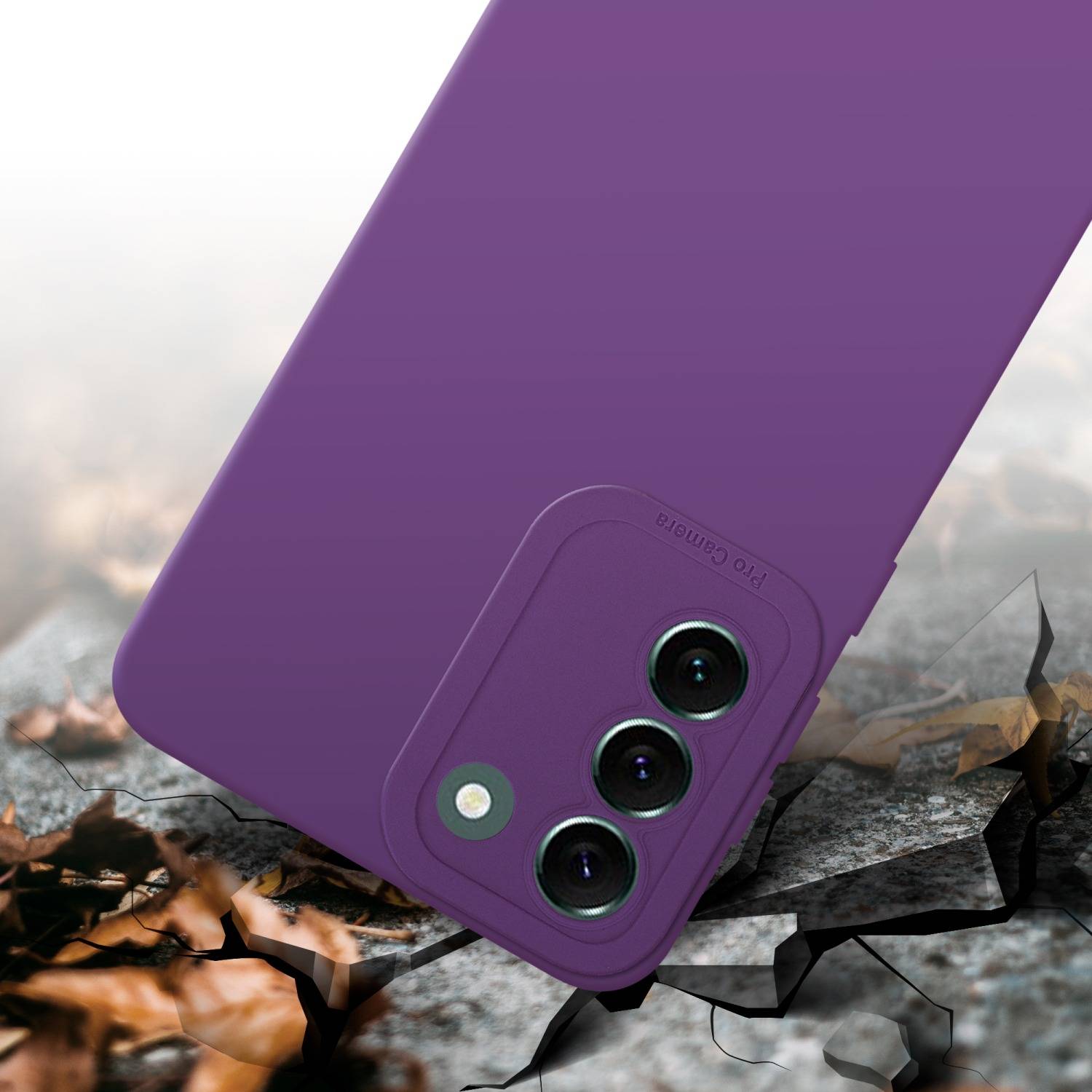 Cadorabo Hülle für Samsung Galaxy S22 PLUS Schutz Hülle in Lila TPU Silikon Etui Case Handyhülle
