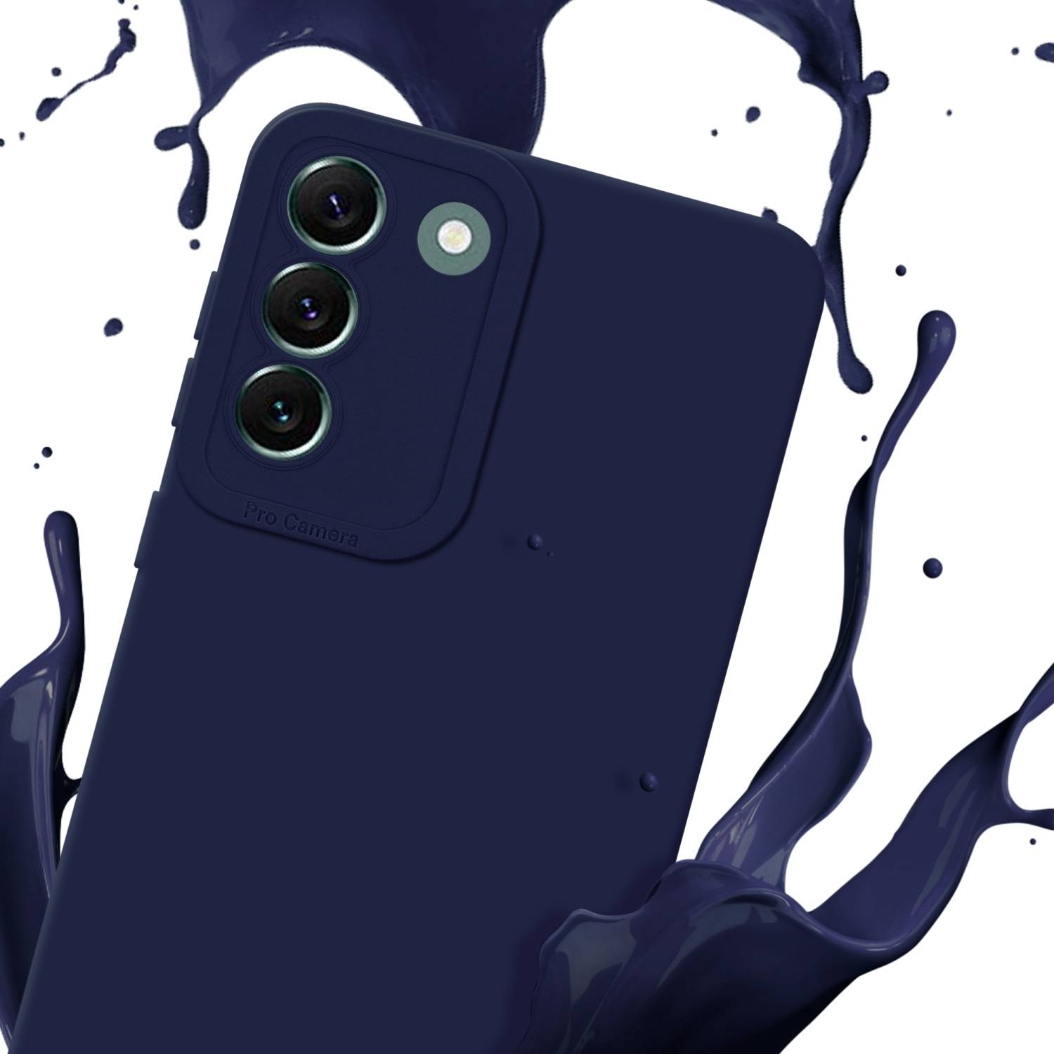Cadorabo Hülle für Samsung Galaxy S22 PLUS Schutz Hülle in Blau TPU Silikon Etui Case Handyhülle