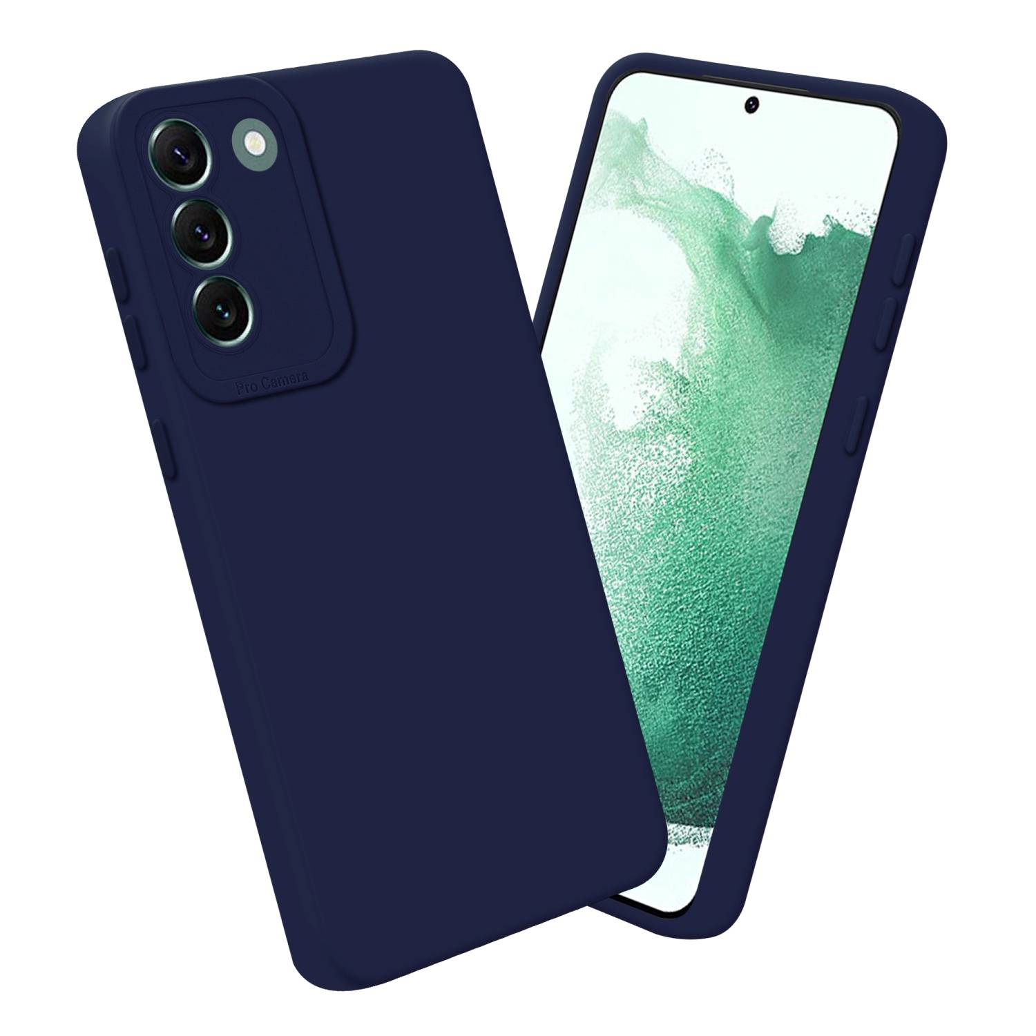 Cadorabo Hülle für Samsung Galaxy S22 PLUS Schutz Hülle in Blau TPU Silikon Etui Case Handyhülle