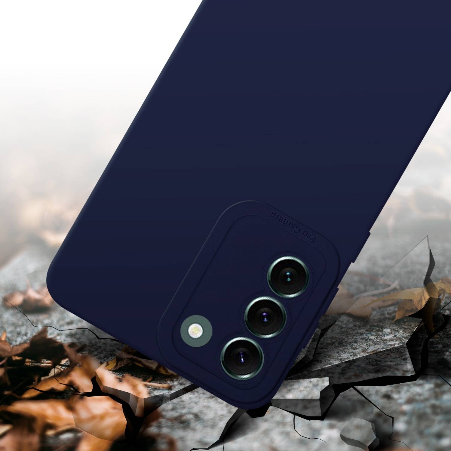 Cadorabo Hülle für Samsung Galaxy S22 PLUS Schutz Hülle in Blau TPU Silikon Etui Case Handyhülle
