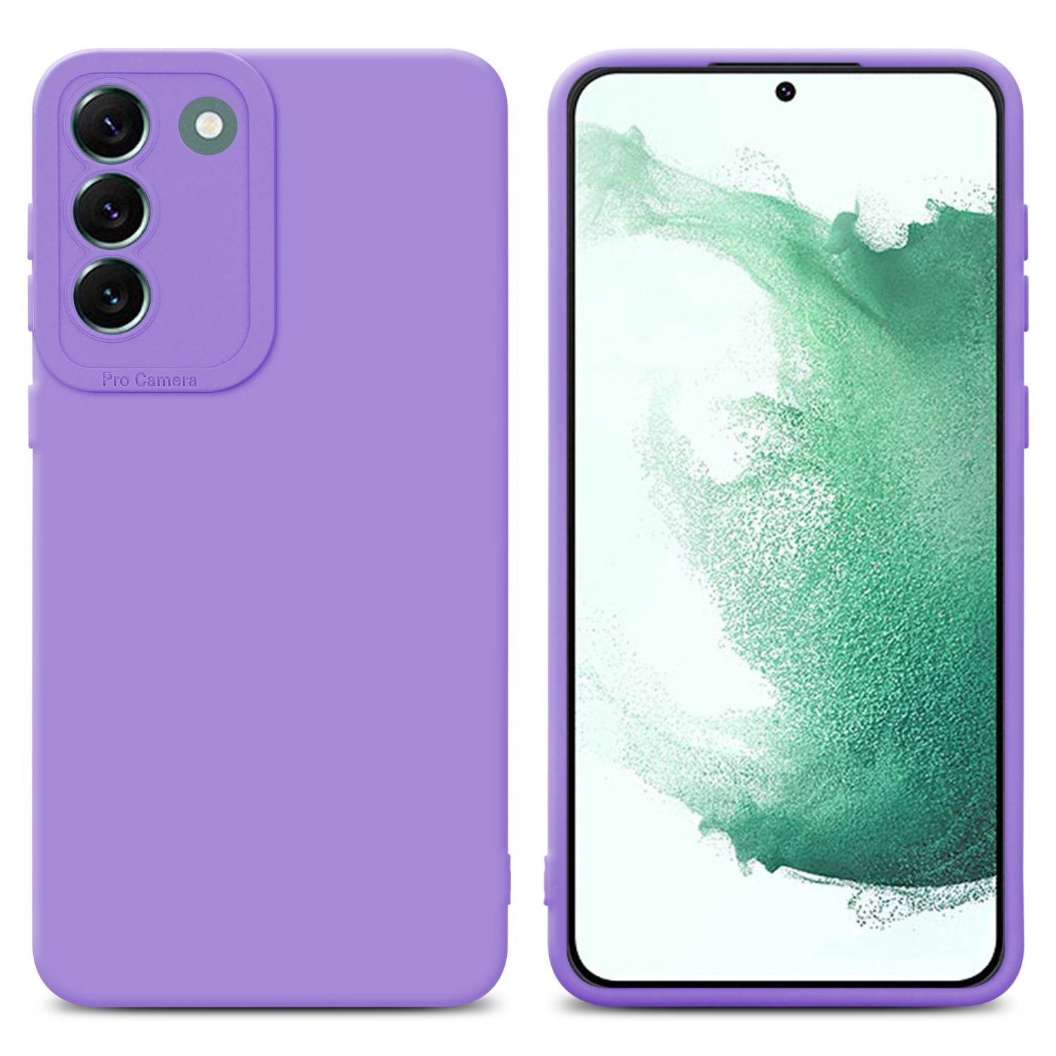 Cadorabo Hülle für Samsung Galaxy S22 PLUS Schutz Hülle in Lila TPU Silikon Etui Case Handyhülle