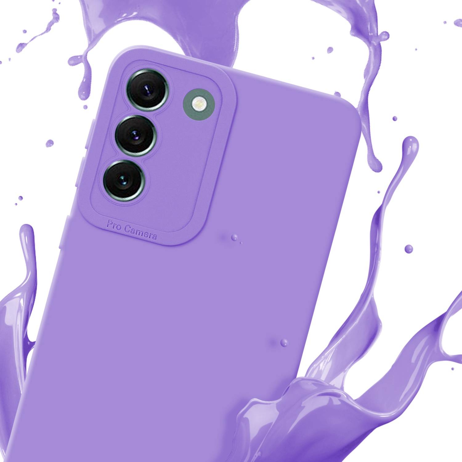 Cadorabo Hülle für Samsung Galaxy S22 PLUS Schutz Hülle in Lila TPU Silikon Etui Case Handyhülle