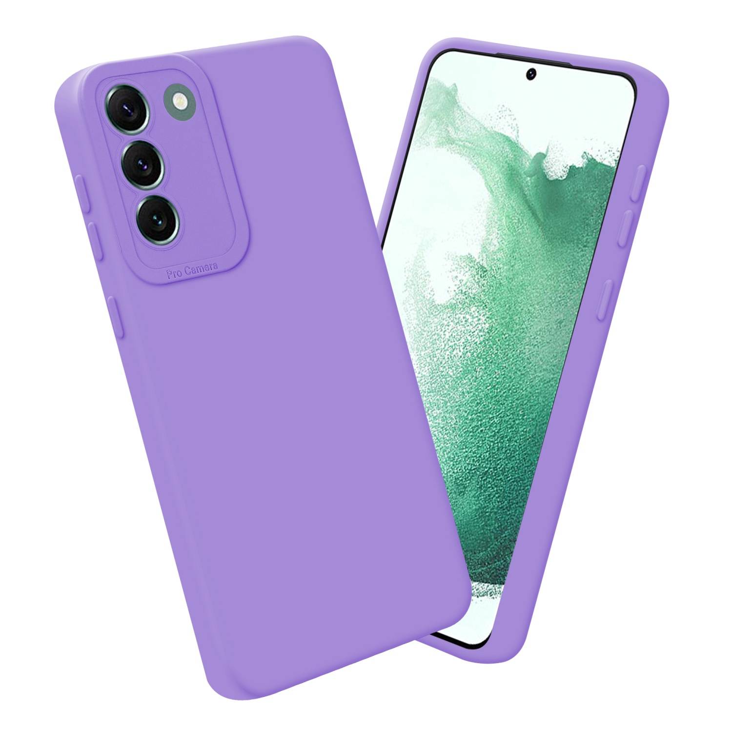Cadorabo Hülle für Samsung Galaxy S22 PLUS Schutz Hülle in Lila TPU Silikon Etui Case Handyhülle