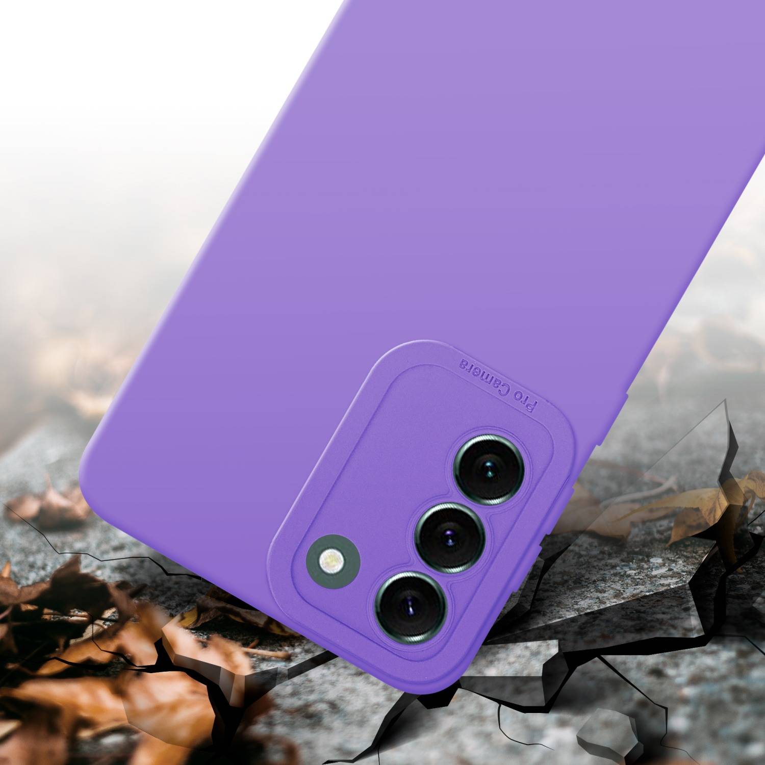 Cadorabo Hülle für Samsung Galaxy S22 PLUS Schutz Hülle in Lila TPU Silikon Etui Case Handyhülle