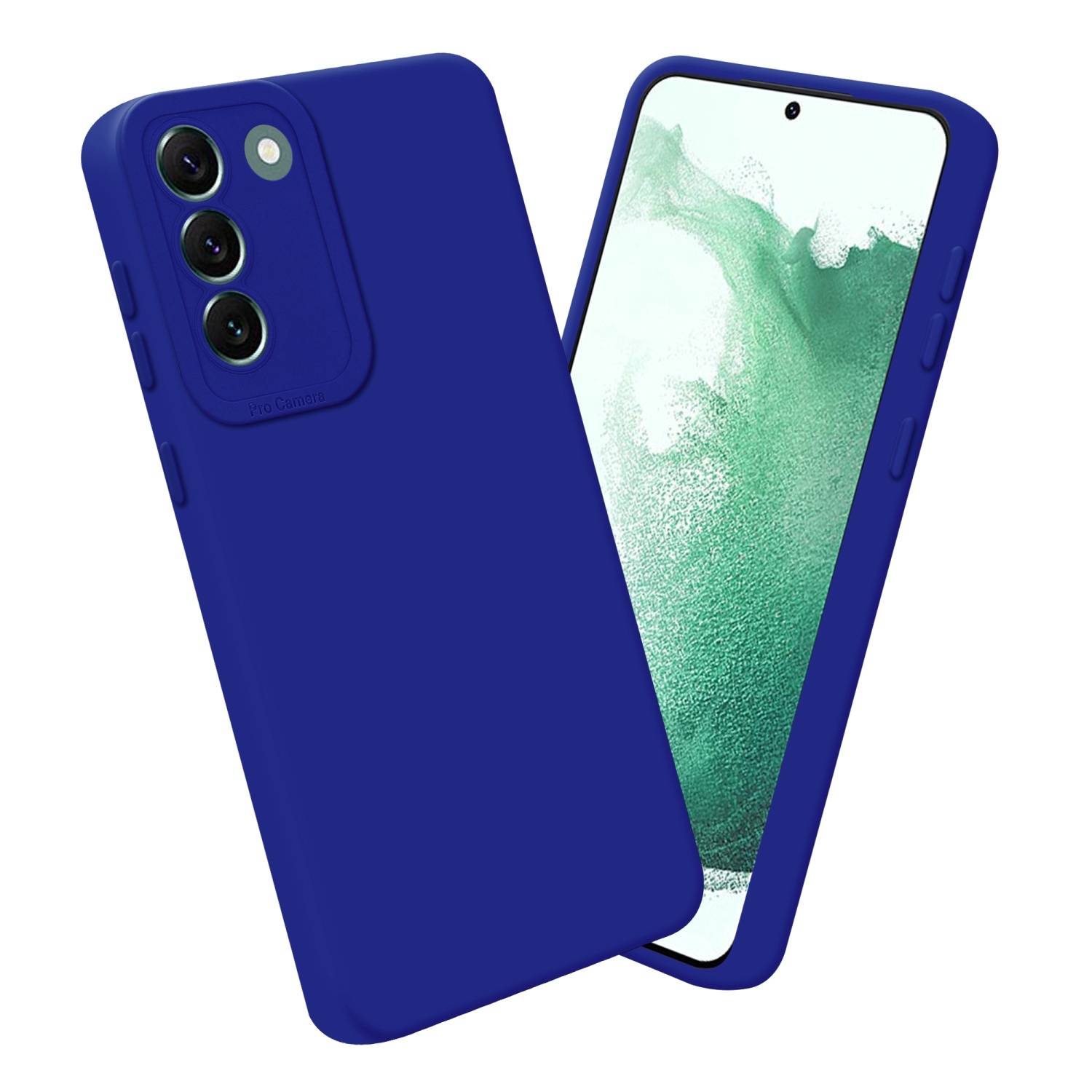 Cadorabo Hülle für Samsung Galaxy S22 PLUS Schutz Hülle in Blau TPU Silikon Etui Case Handyhülle