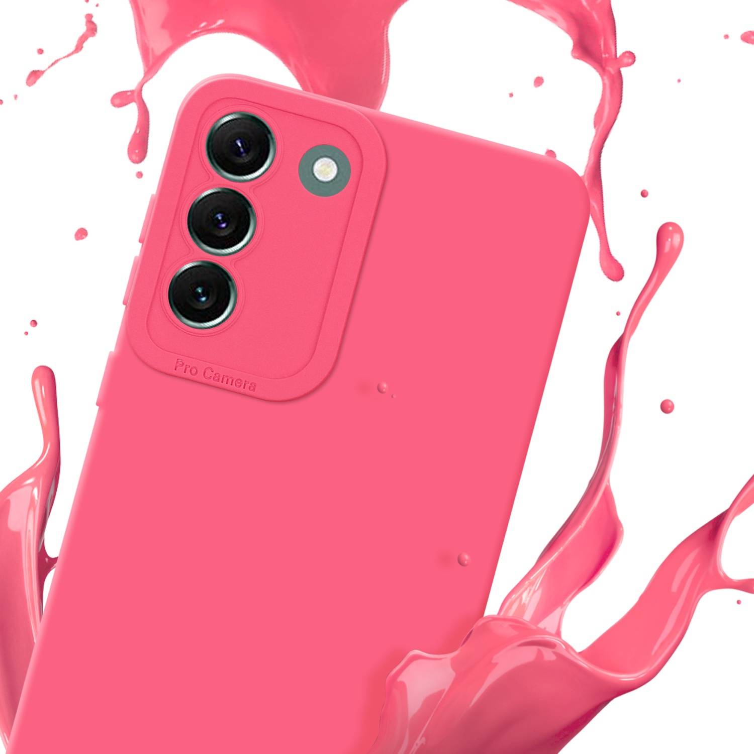 Cadorabo Hülle für Samsung Galaxy S22 PLUS Schutz Hülle in Rot TPU Silikon Etui Case Handyhülle