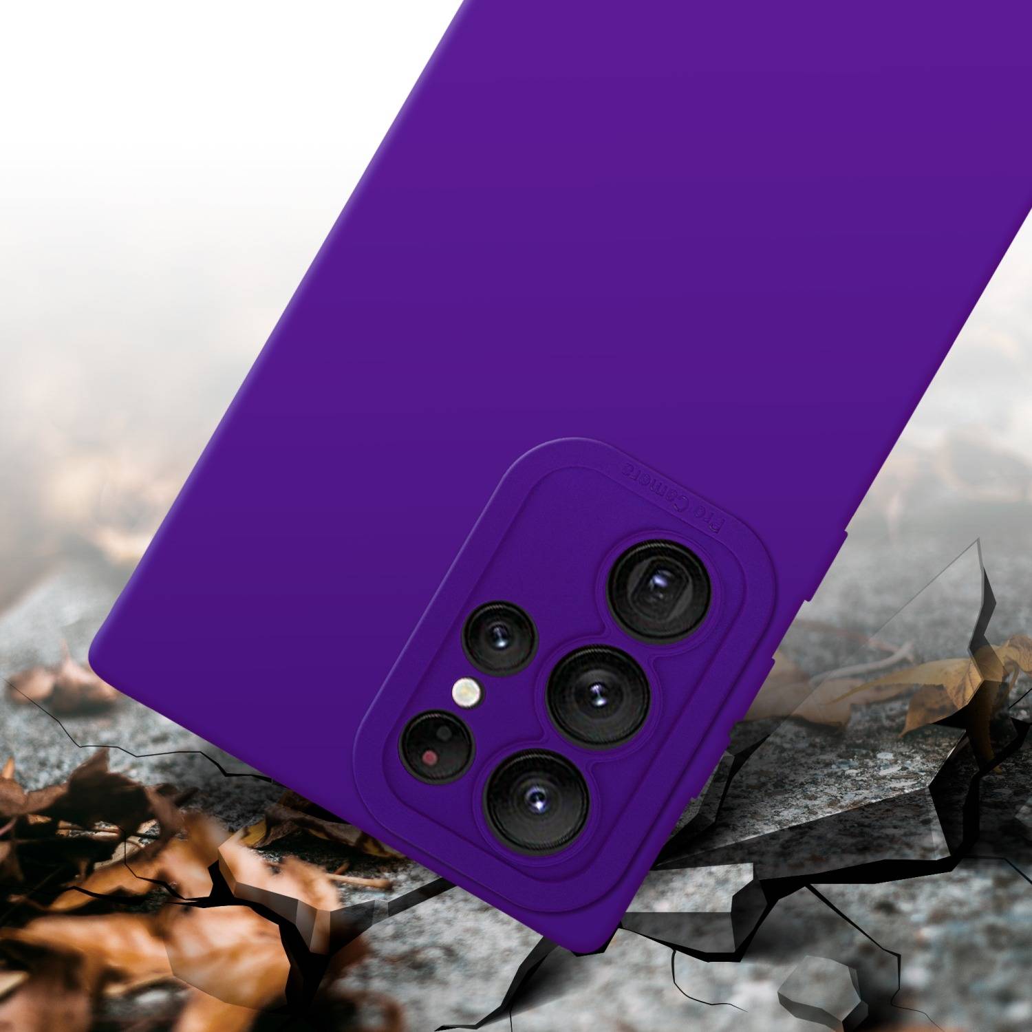 Cadorabo Hülle für Samsung Galaxy S22 ULTRA Schutz Hülle in Lila TPU Silikon Etui Case Handyhülle