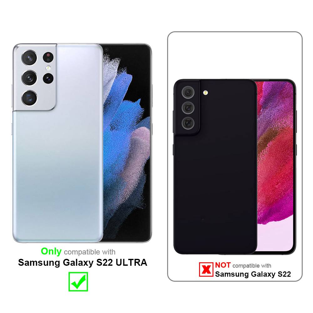 Cadorabo Hülle für Samsung Galaxy S22 ULTRA Schutz Hülle in Lila TPU Silikon Etui Case Handyhülle