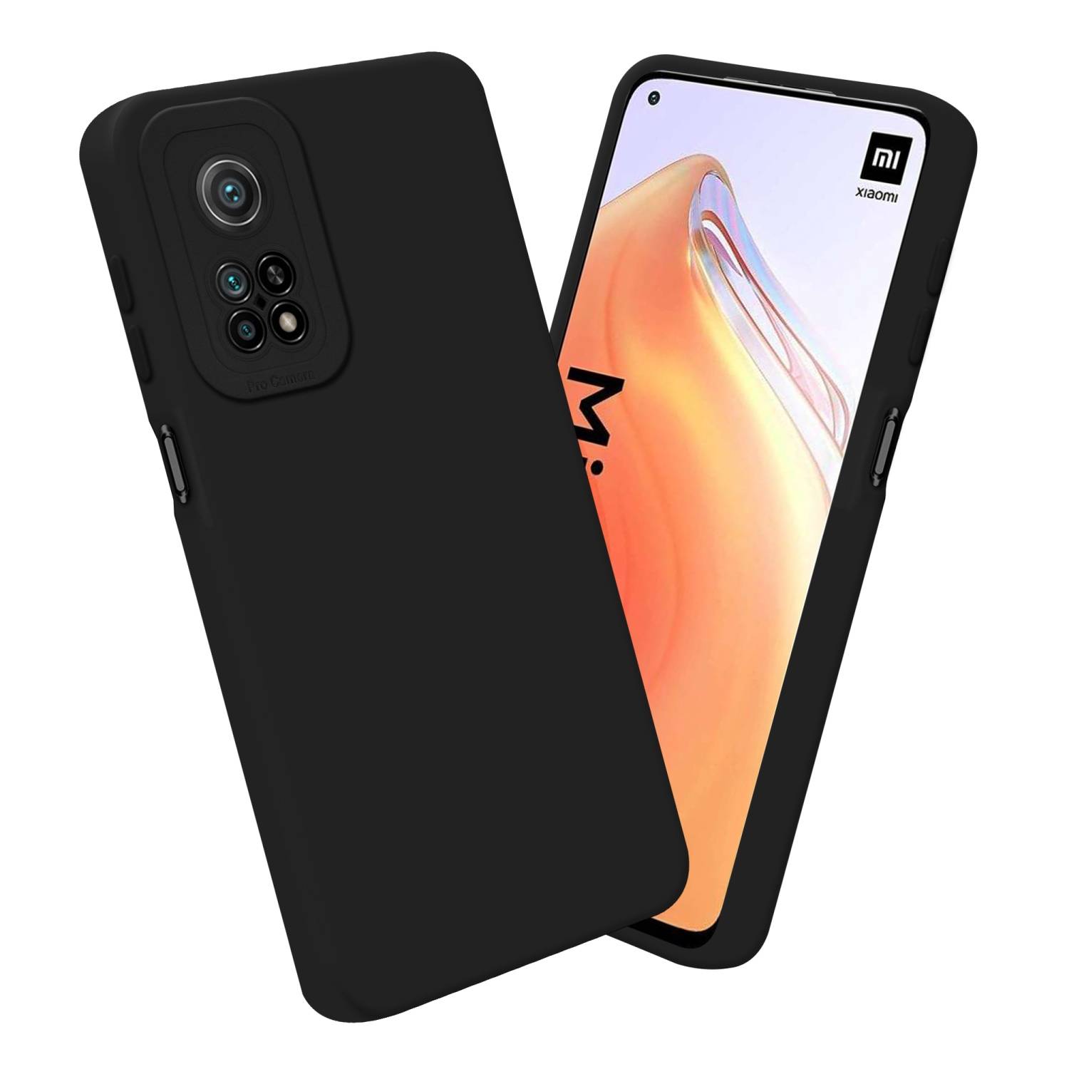 Cadorabo Hülle für Xiaomi Mi 10T / Mi 10T PRO Schutz Hülle in Schwarz TPU Silikon Etui Case Handyhülle