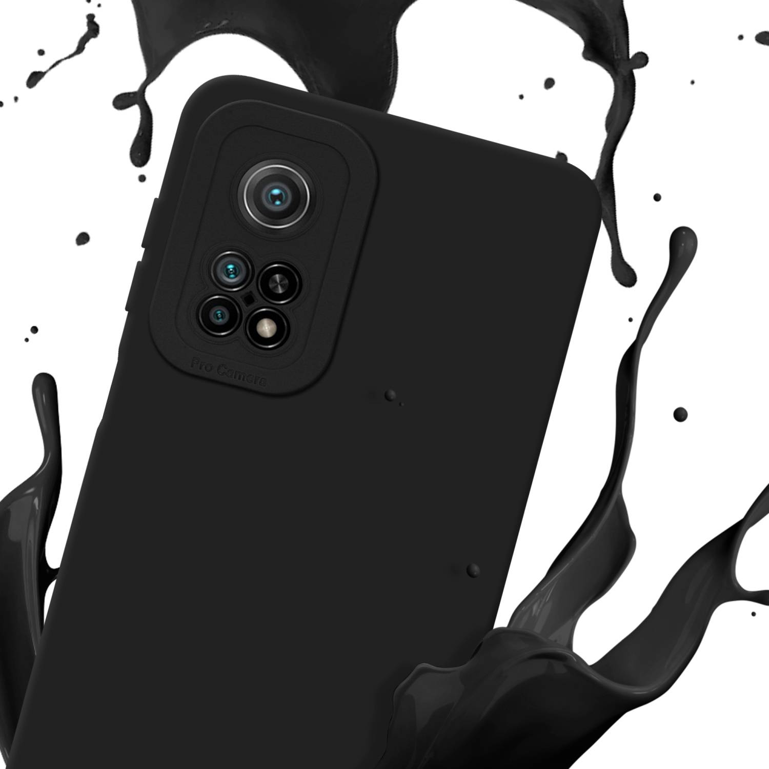 Cadorabo Hülle für Xiaomi Mi 10T / Mi 10T PRO Schutz Hülle in Schwarz TPU Silikon Etui Case Handyhülle