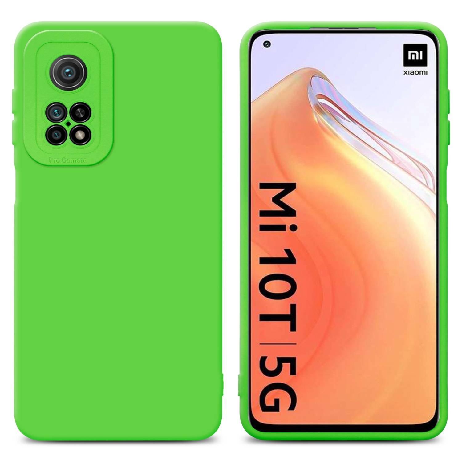Cadorabo Hülle für Xiaomi Mi 10T / Mi 10T PRO Schutz Hülle in Grün TPU Silikon Etui Case Handyhülle