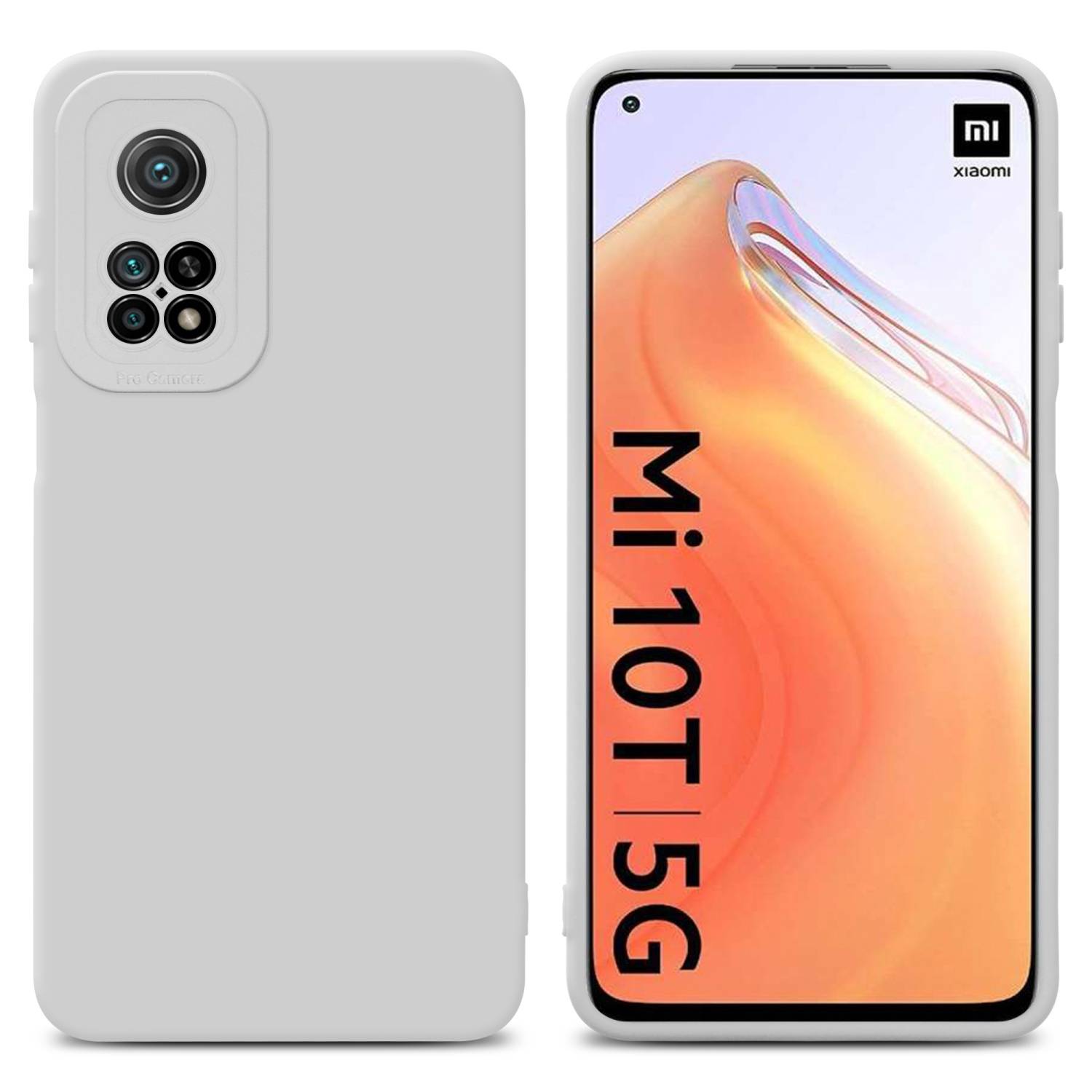 Cadorabo Hülle für Xiaomi Mi 10T / Mi 10T PRO Schutz Hülle in Weiß TPU Silikon Etui Case Handyhülle