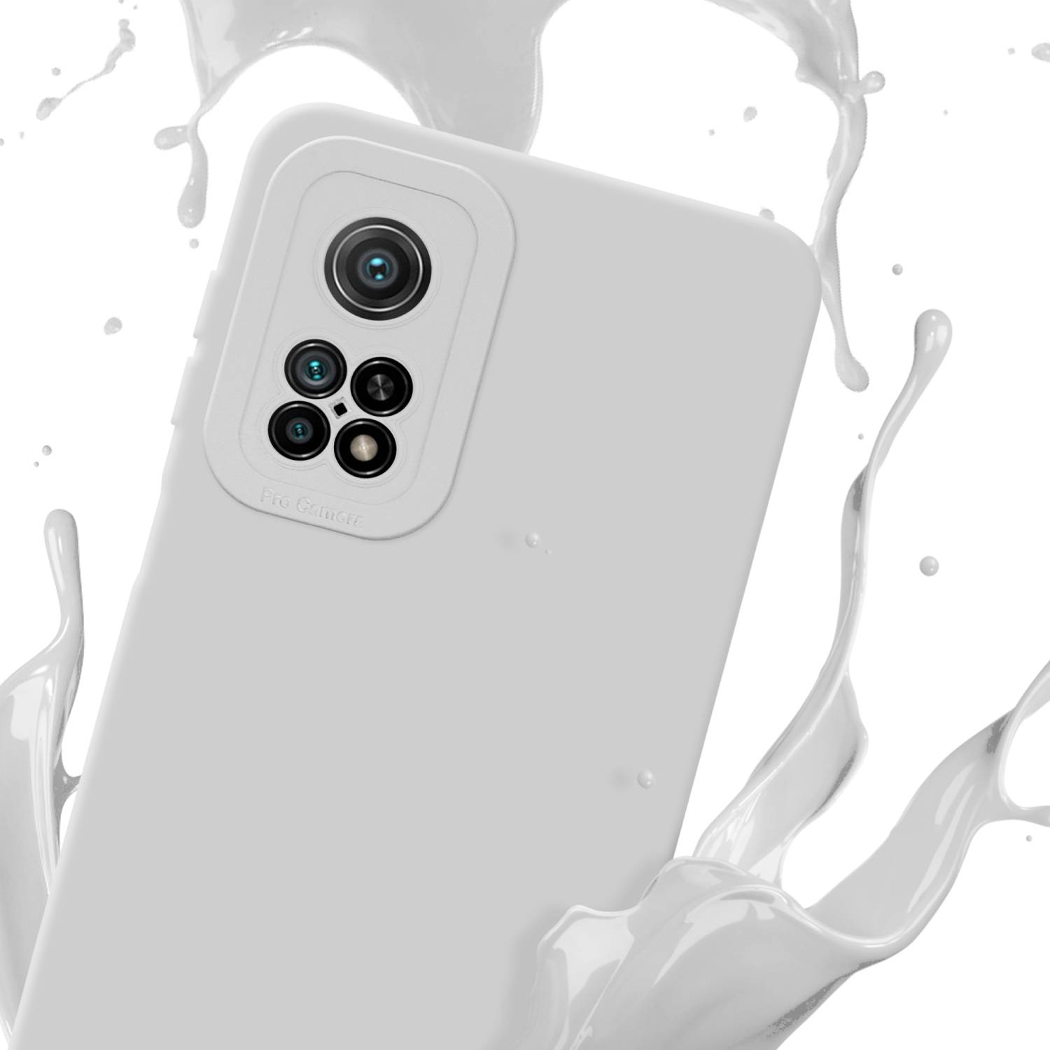 Cadorabo Hülle für Xiaomi Mi 10T / Mi 10T PRO Schutz Hülle in Weiß TPU Silikon Etui Case Handyhülle