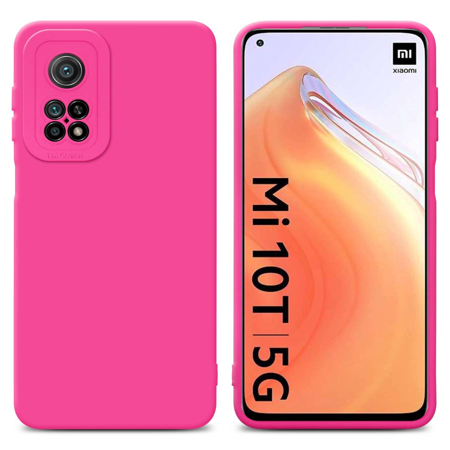 Cadorabo Hülle für Xiaomi Mi 10T / Mi 10T PRO Schutz Hülle in Pink TPU Silikon Etui Case Handyhülle