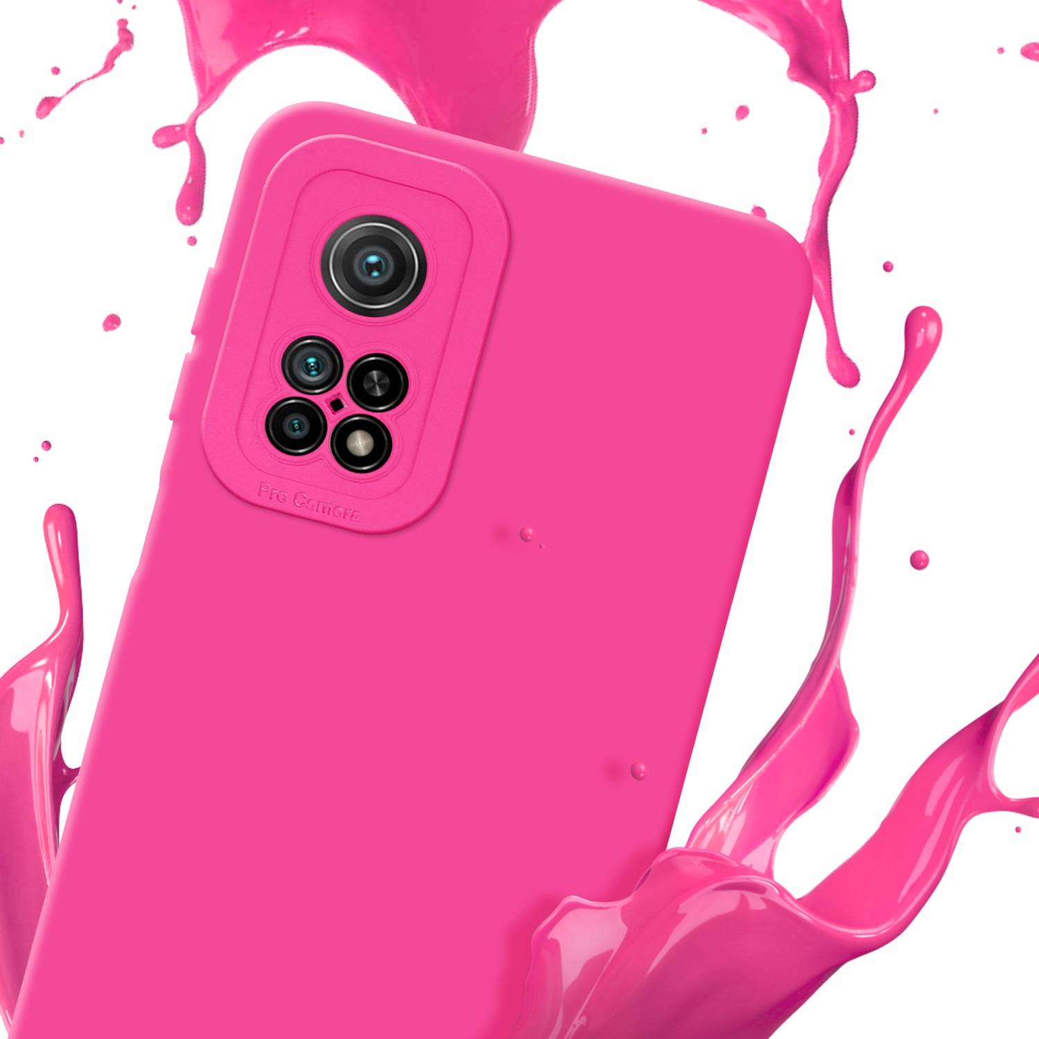 Cadorabo Hülle für Xiaomi Mi 10T / Mi 10T PRO Schutz Hülle in Pink TPU Silikon Etui Case Handyhülle