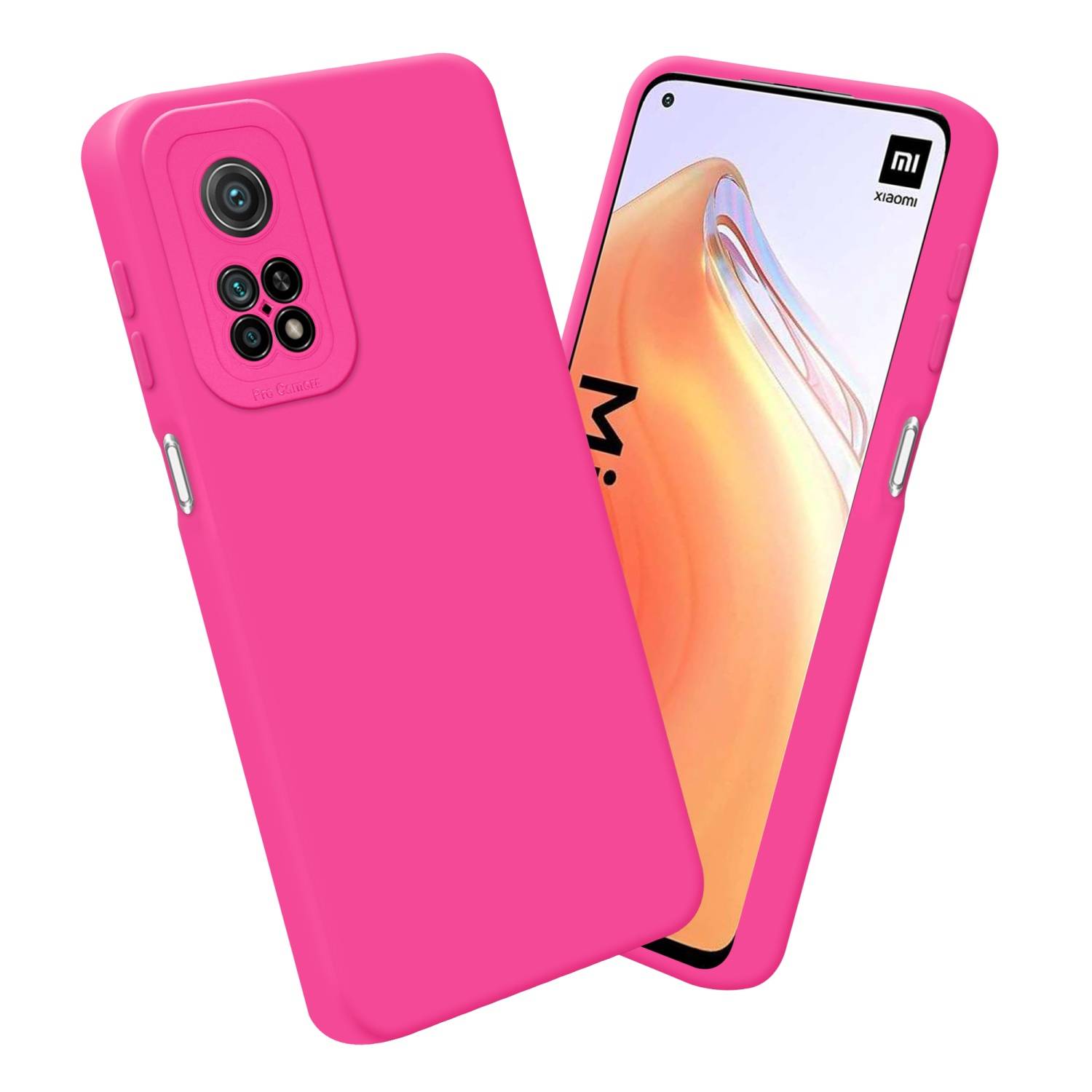 Cadorabo Hülle für Xiaomi Mi 10T / Mi 10T PRO Schutz Hülle in Pink TPU Silikon Etui Case Handyhülle
