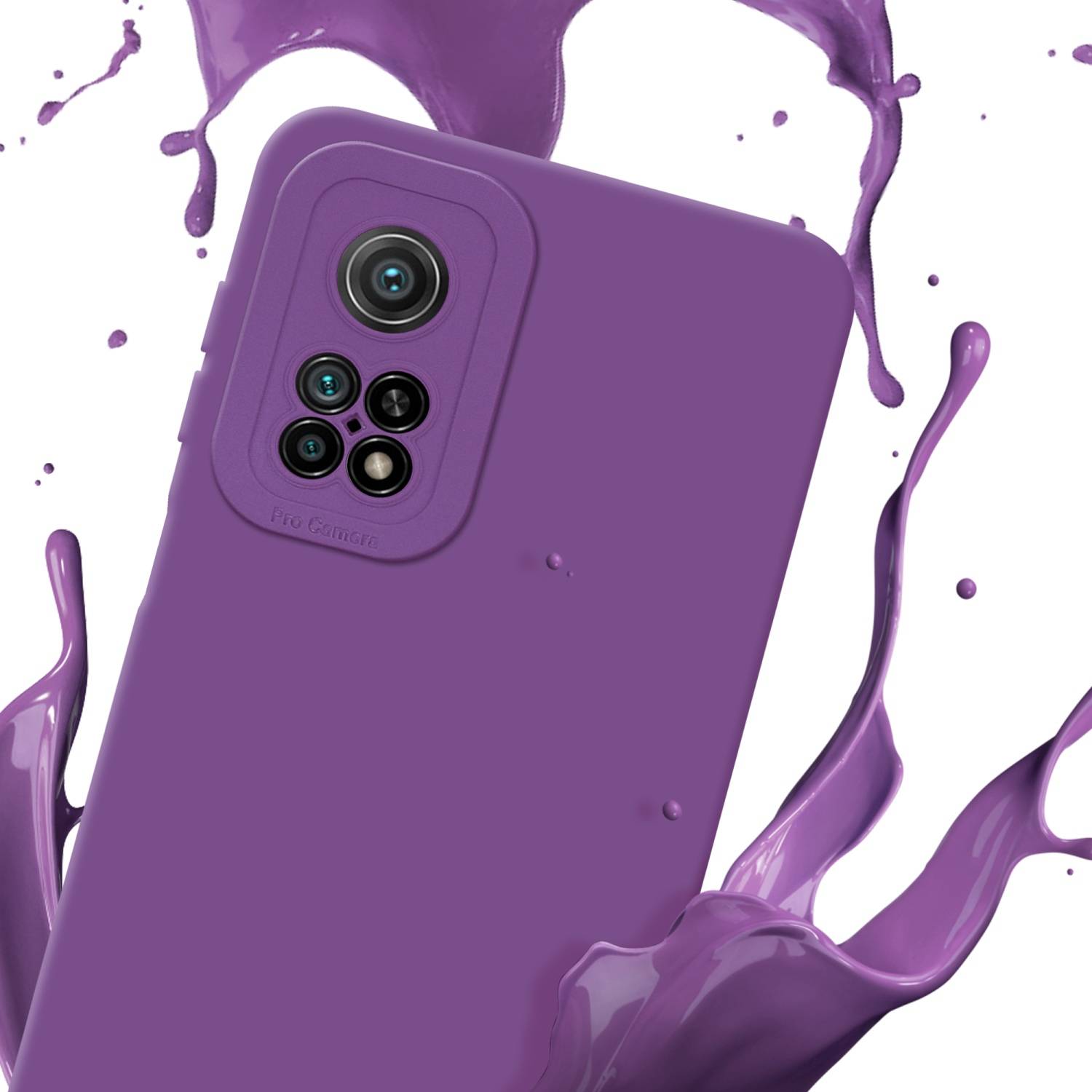 Cadorabo Hülle für Xiaomi Mi 10T / Mi 10T PRO Schutz Hülle in Lila TPU Silikon Etui Case Handyhülle