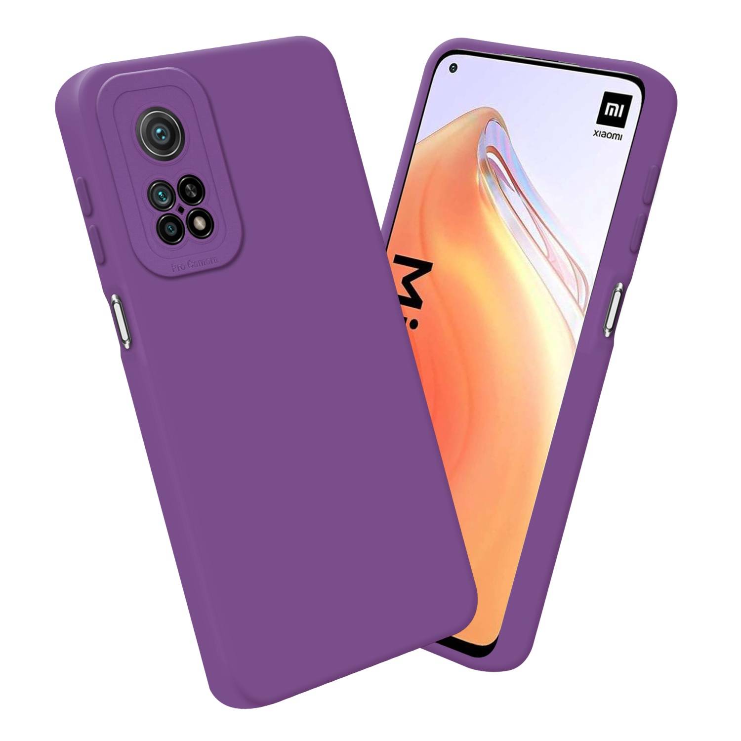 Cadorabo Hülle für Xiaomi Mi 10T / Mi 10T PRO Schutz Hülle in Lila TPU Silikon Etui Case Handyhülle