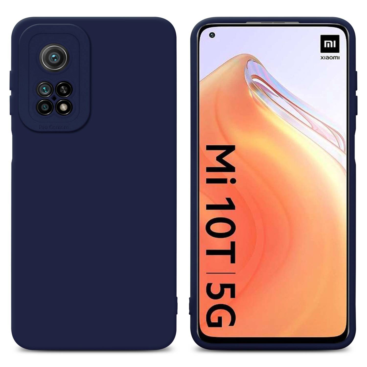Cadorabo Hülle für Xiaomi Mi 10T / Mi 10T PRO Schutz Hülle in Blau TPU Silikon Etui Case Handyhülle