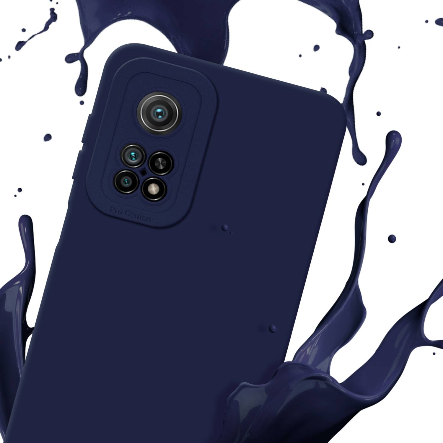 Cadorabo Hülle für Xiaomi Mi 10T / Mi 10T PRO Schutz Hülle in Blau TPU Silikon Etui Case Handyhülle