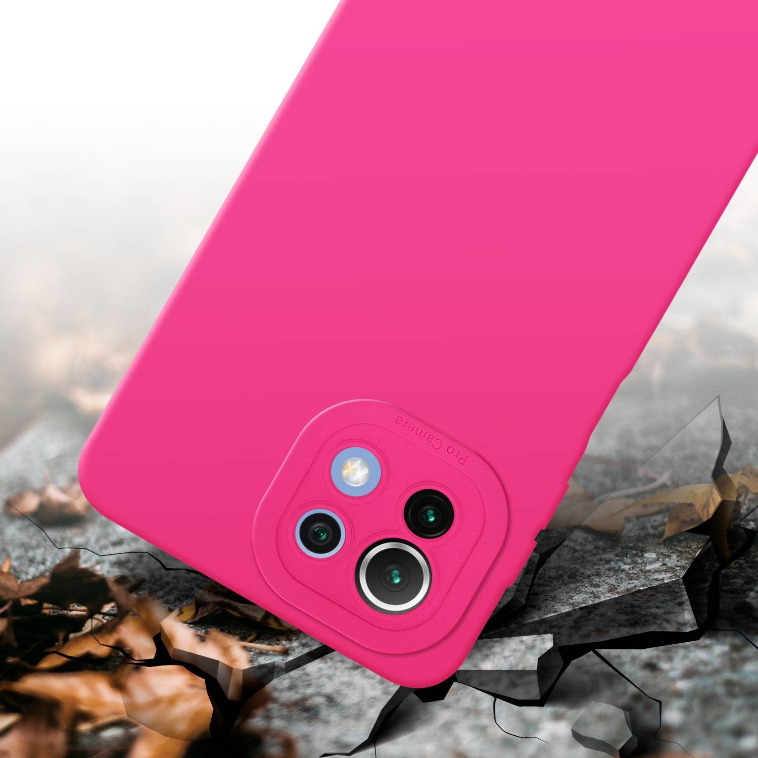 Cadorabo Hülle für Xiaomi Mi 11 LITE (4G / 5G) / 11 LITE NE Schutz Hülle in Pink TPU Silikon Etui Case Handyhülle