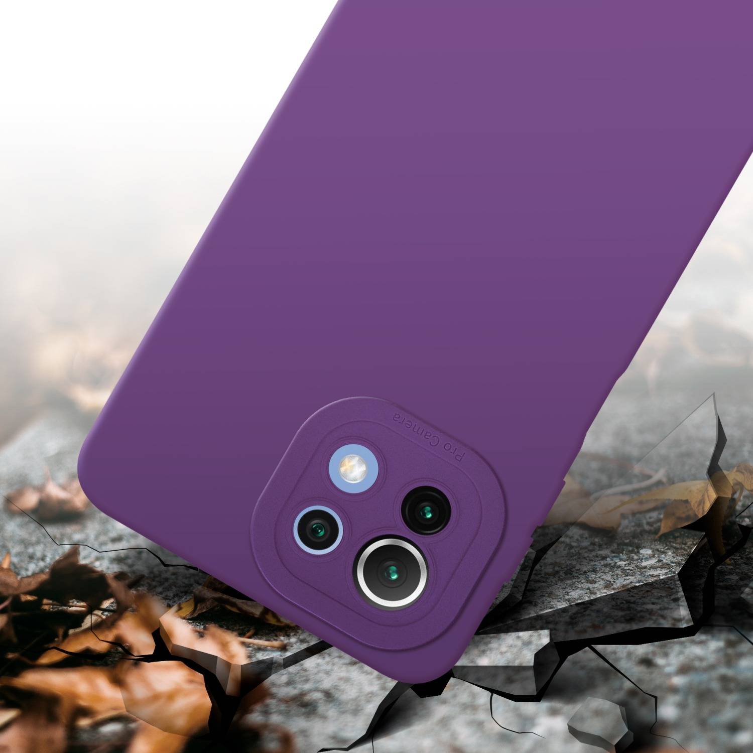 Cadorabo Hülle für Xiaomi Mi 11 LITE (4G / 5G) / 11 LITE NE Schutz Hülle in Lila TPU Silikon Etui Case Handyhülle