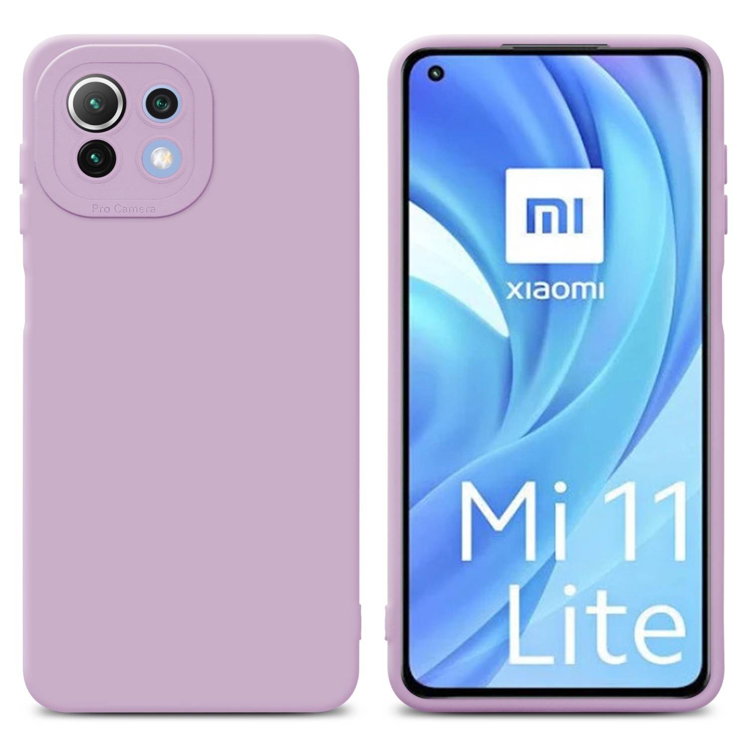 Cadorabo Hülle für Xiaomi Mi 11 LITE (4G / 5G) / 11 LITE NE Schutz Hülle in Rosa TPU Silikon Etui Case Handyhülle