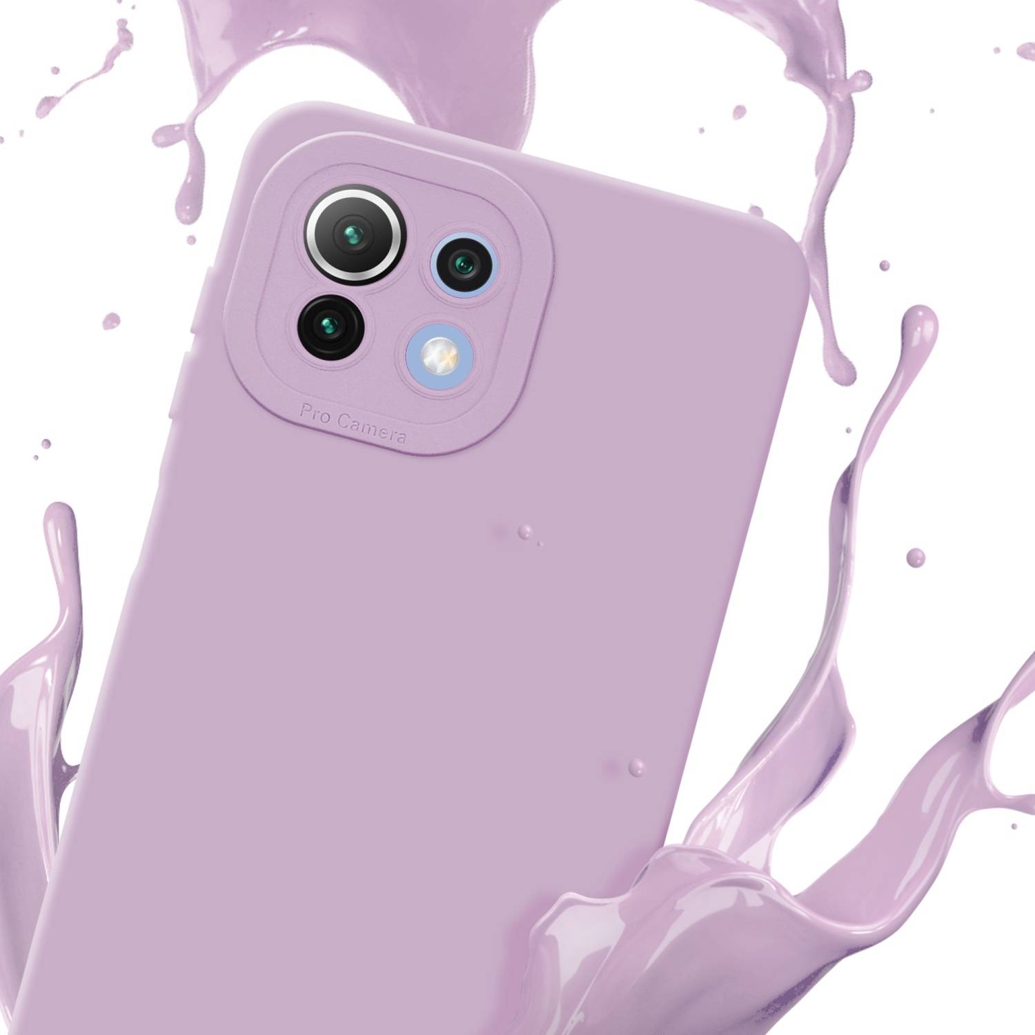 Cadorabo Hülle für Xiaomi Mi 11 LITE (4G / 5G) / 11 LITE NE Schutz Hülle in Rosa TPU Silikon Etui Case Handyhülle