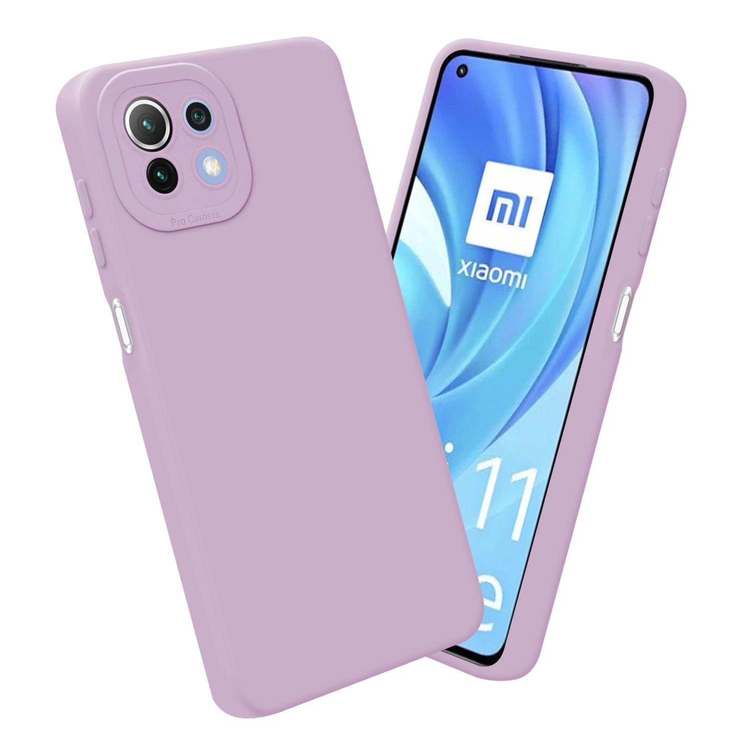 Cadorabo Hülle für Xiaomi Mi 11 LITE (4G / 5G) / 11 LITE NE Schutz Hülle in Rosa TPU Silikon Etui Case Handyhülle